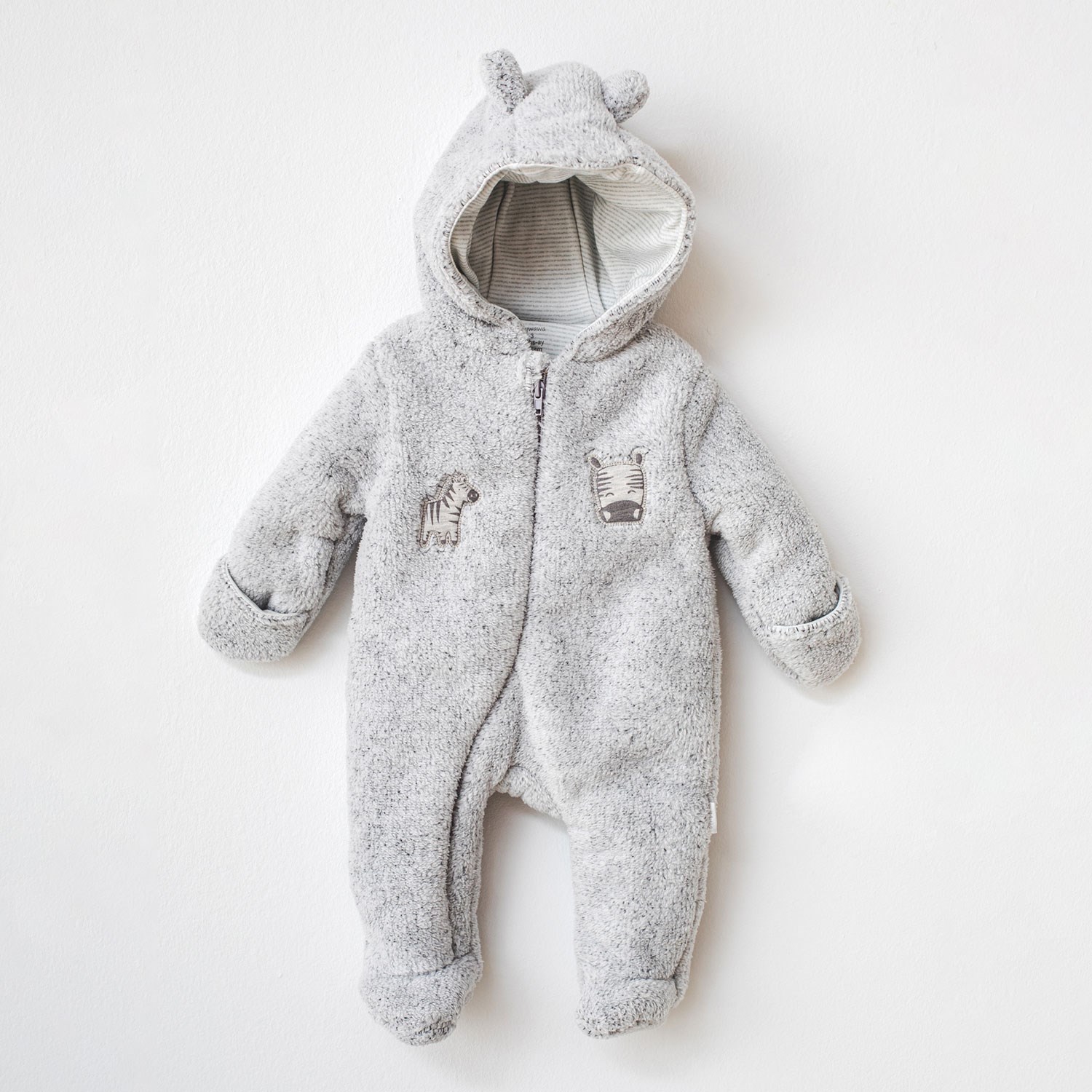 Andywawa Snowsuit Zebra Bebek Kozmonotu AC21010 Grey Melange