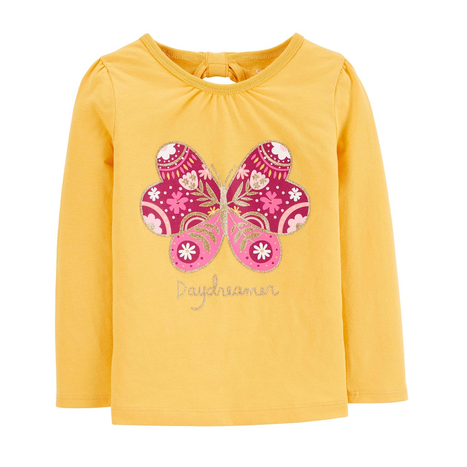 Carter's Kelebek Desenli Çocuk T-Shirt Sarı