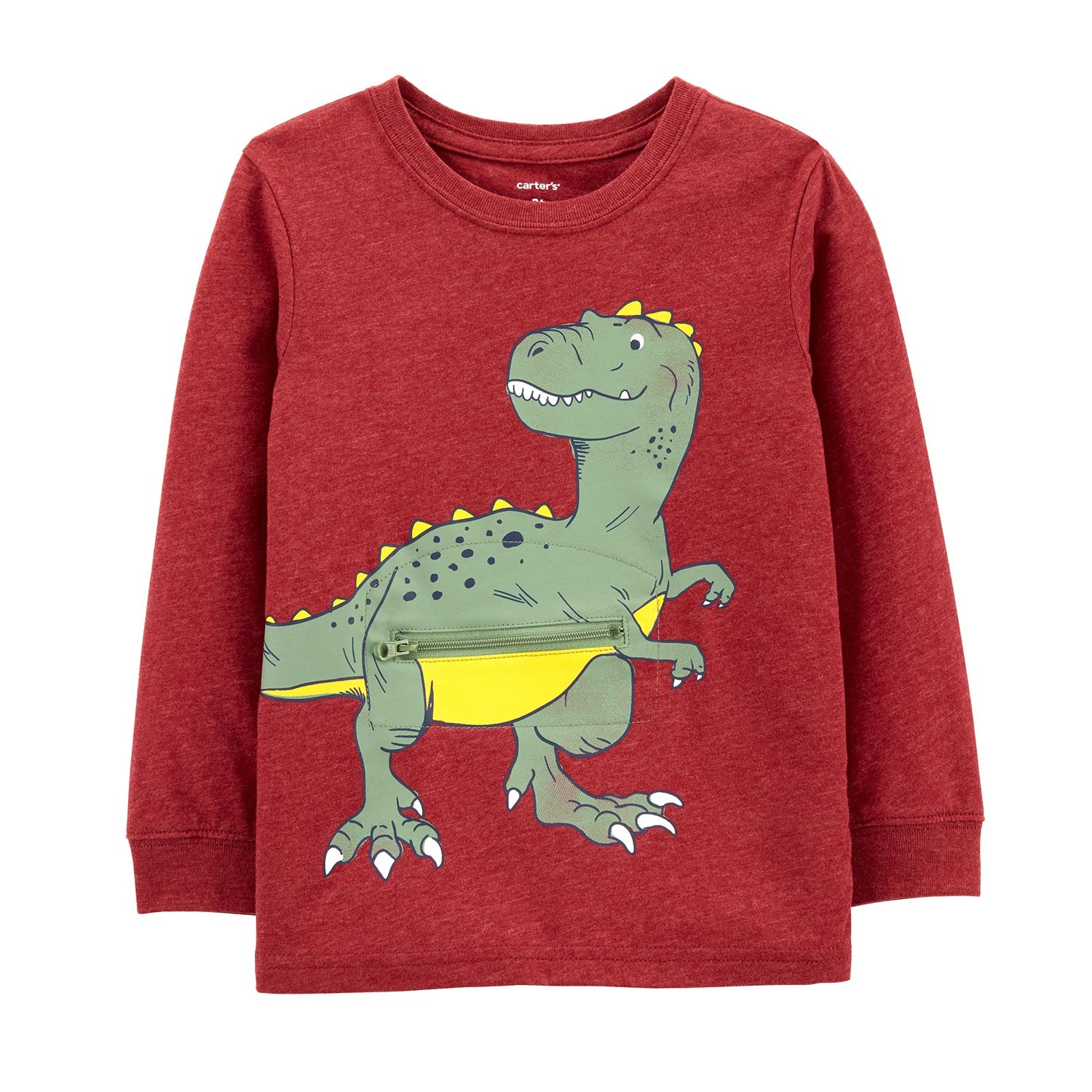 Carter's Dinozor Desenli Çocuk T-Shirt Kırmızı