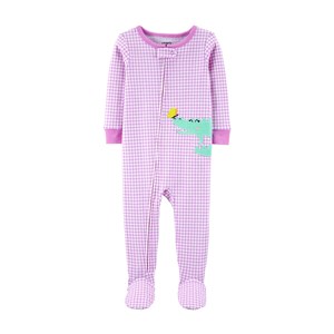 Carter's Timsah Desenli Patikli Bebek Tulumu Mor