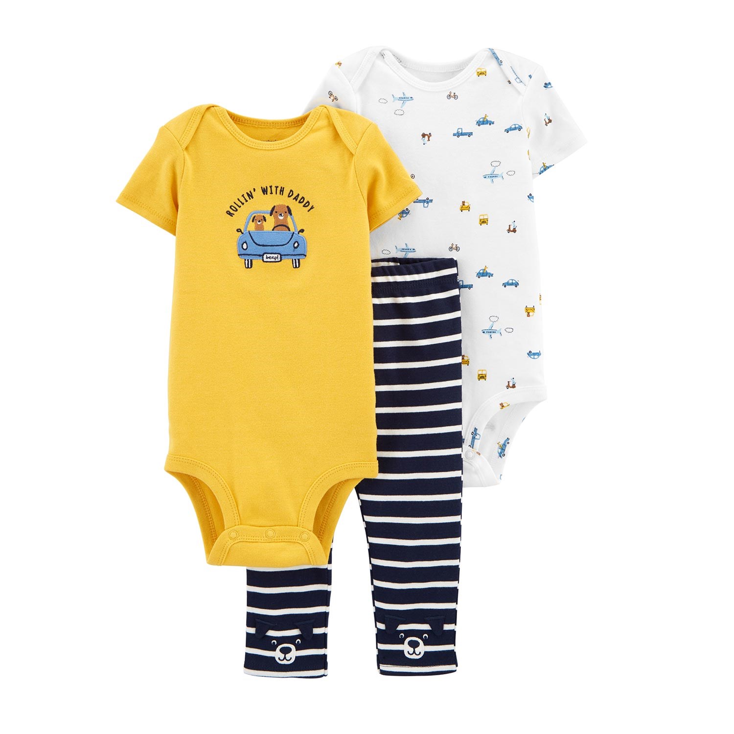 Carter's Araç Desenli 3'lü Bebek Takımı Çok Renkli