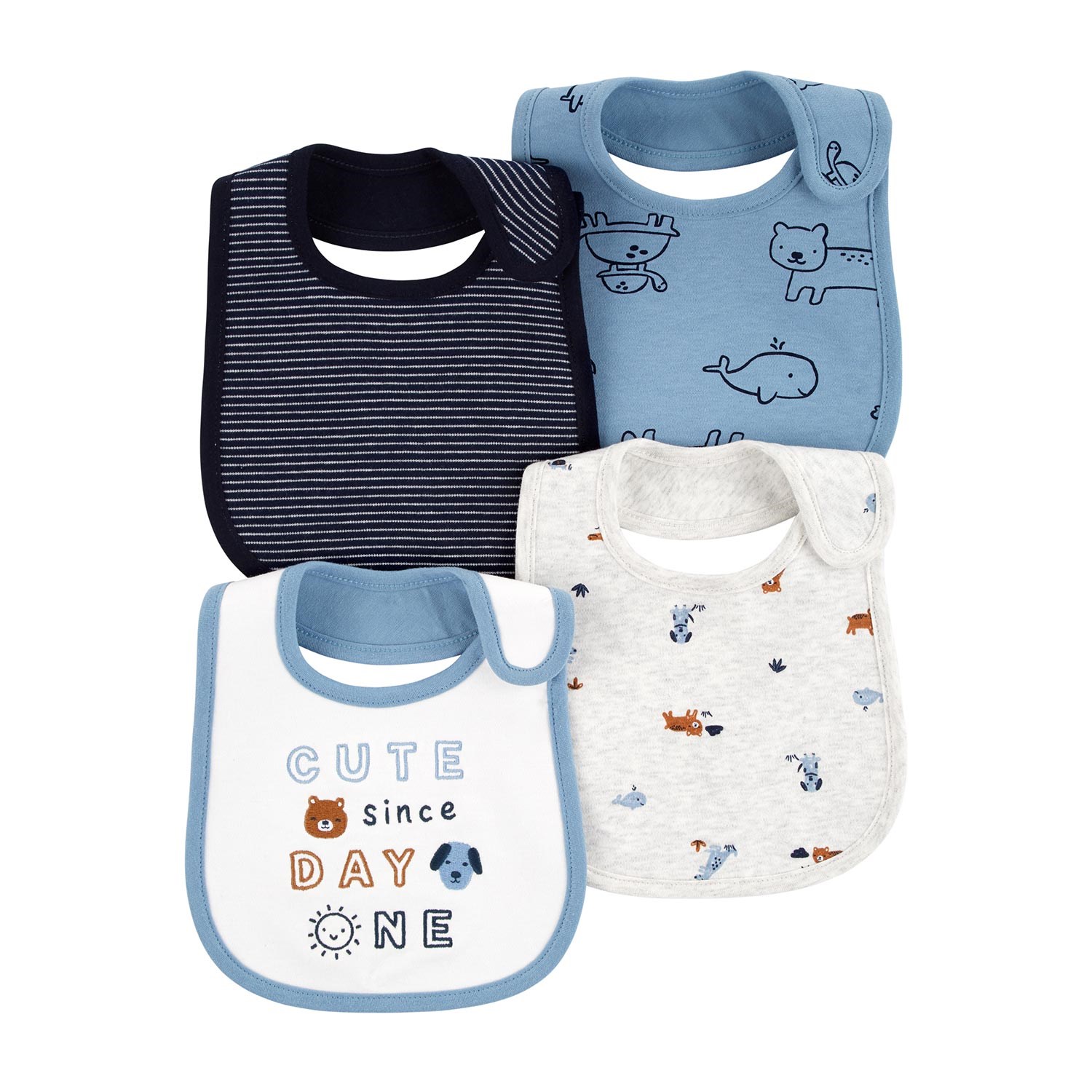 Carter's 4'lü Bebek Mama Önlüğü Mavi