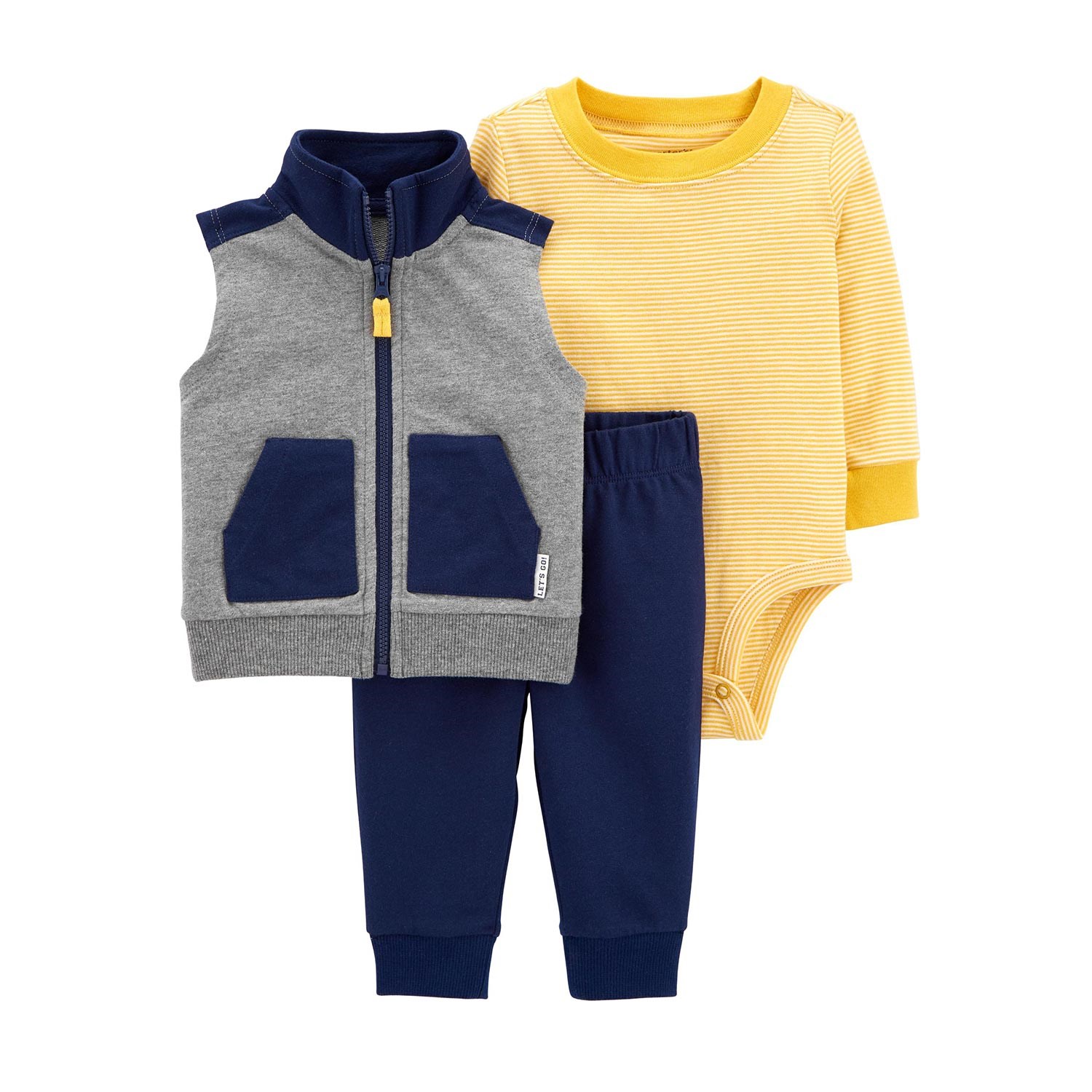 Carter's 3'lü Bebek Takımı Sarı-Lacivert