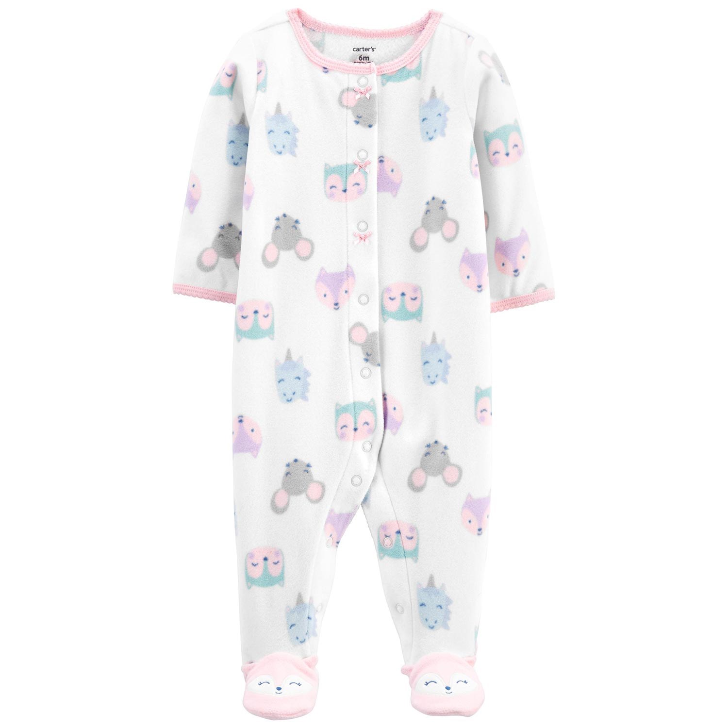 Carter's Patikli Polar Bebek Tulumu Beyaz