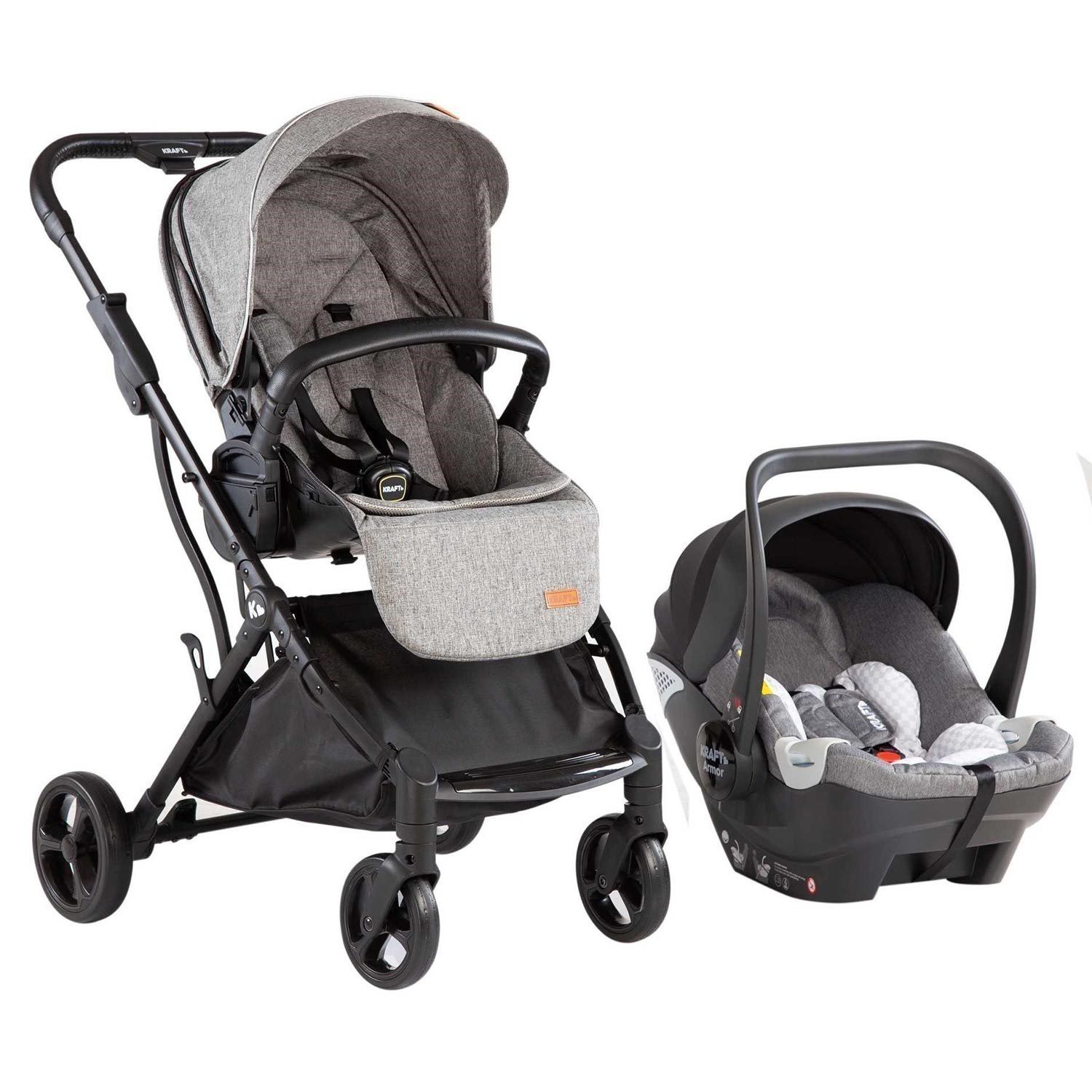 Kraft Lima Travel Sistem Bebek Arabası Light Grey