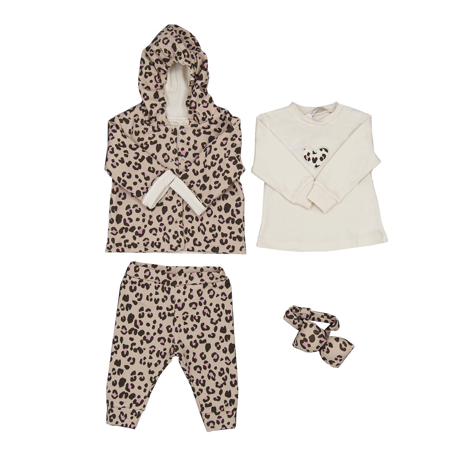 İdil Baby Hırkalı Bebek Takımı 13946 Leopar
