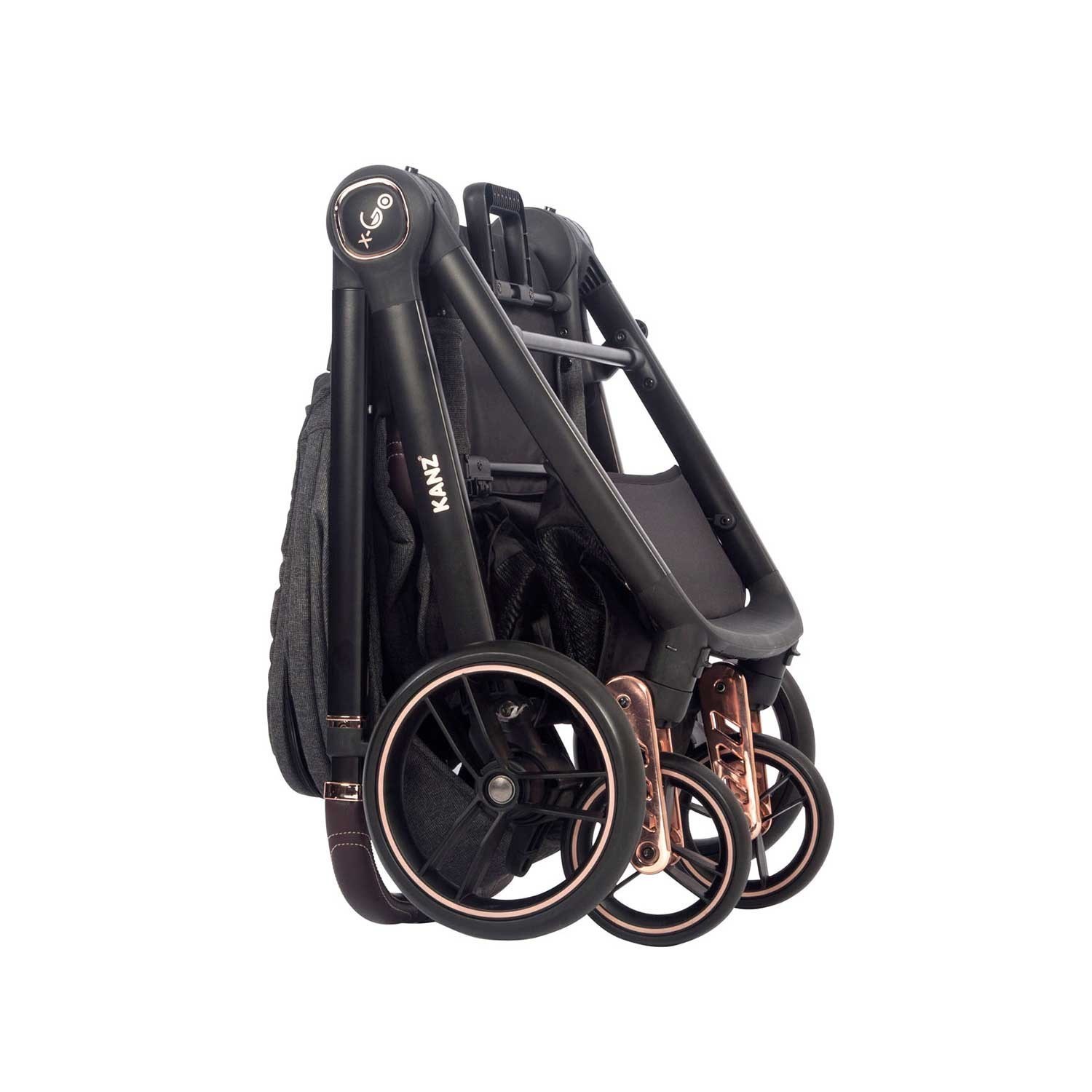 Kanz X-Go Rose Gold Travel Sistem Bebek Arabası Siyah