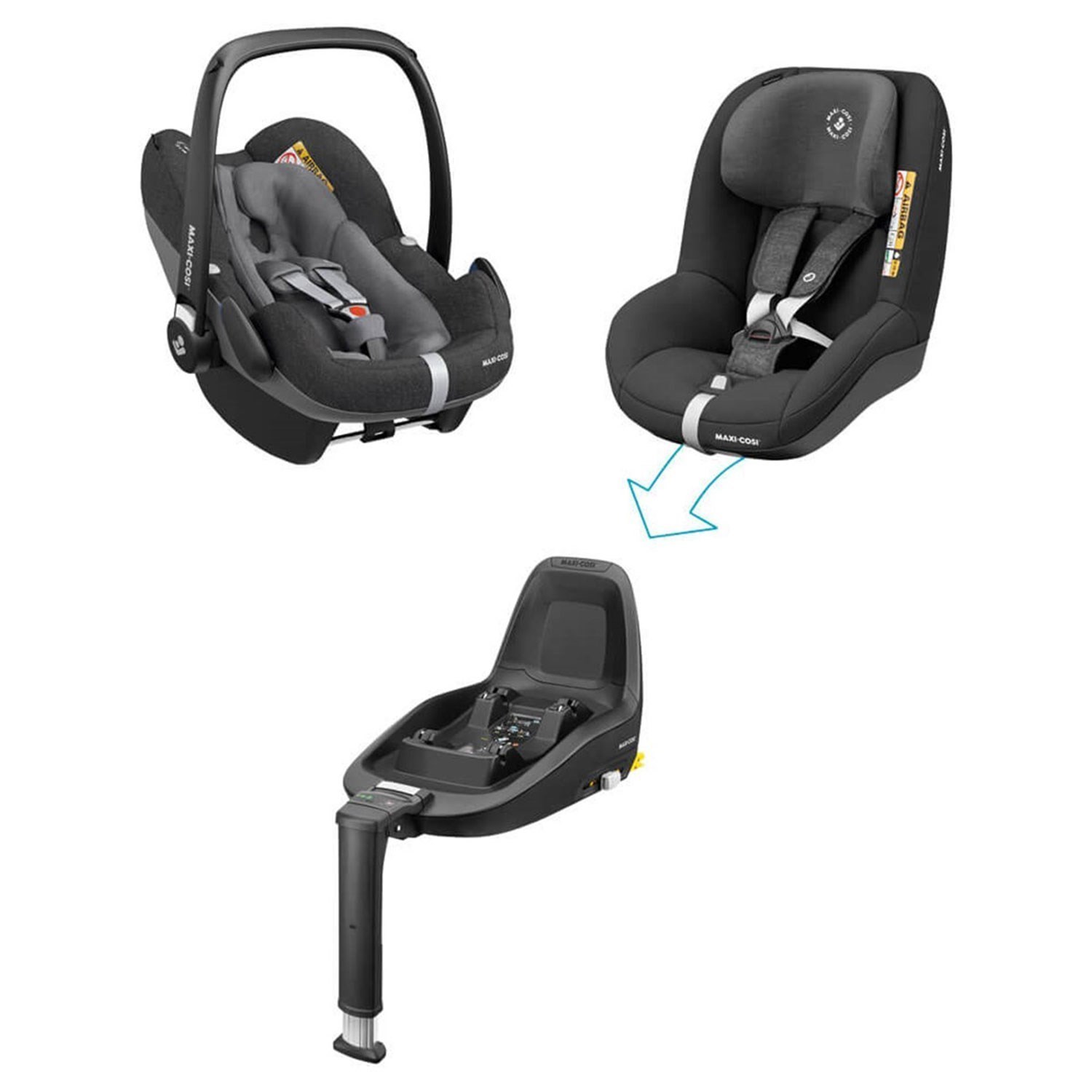 Maxi Cosi Pearl Smart I-Size Bebek Oto Koltuğu Nomad Black