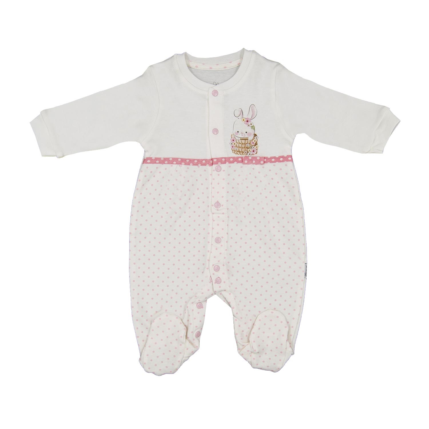 Bebengo Tavşanlı Bebek Tulumu TK3069 Ekru