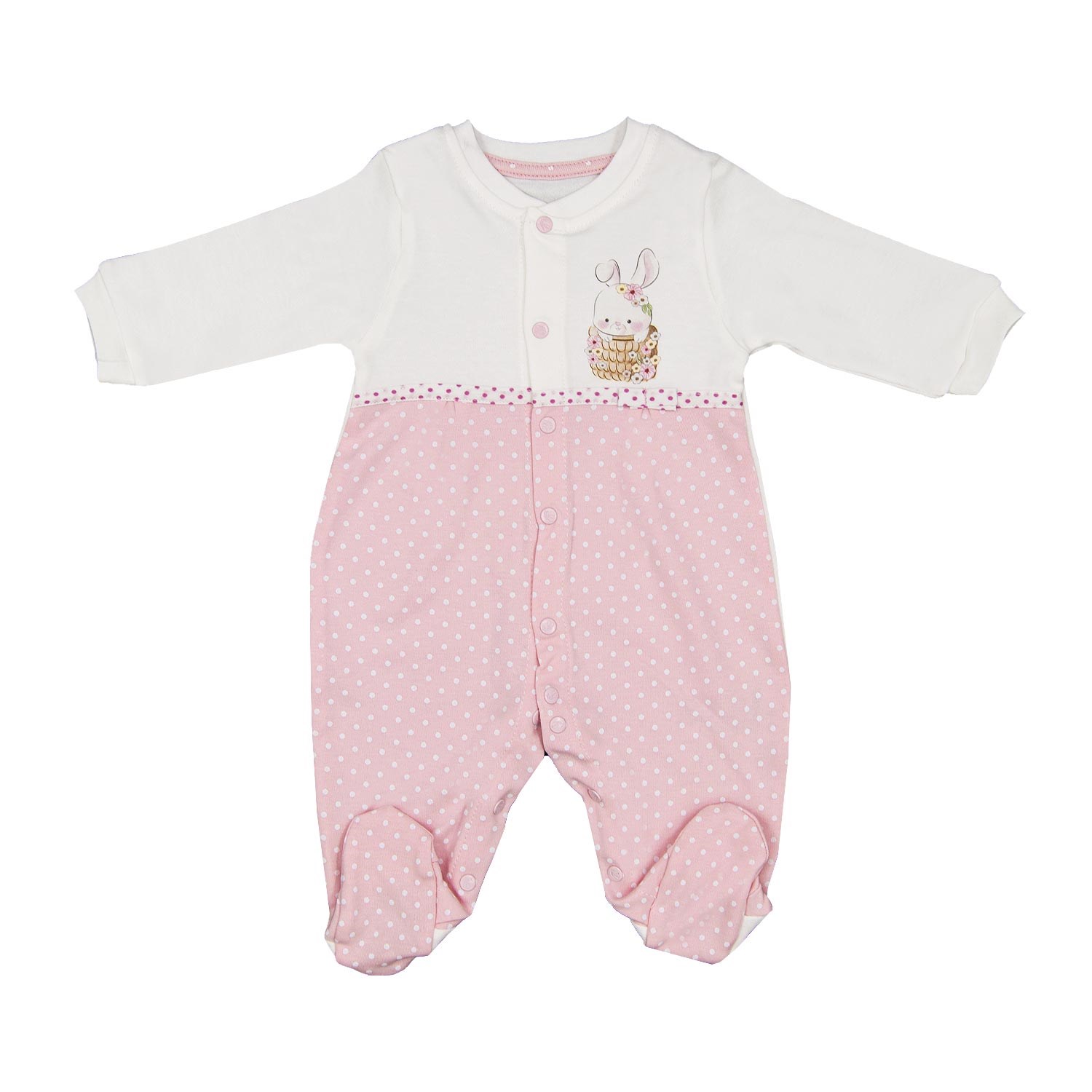 Bebengo Tavşanlı Bebek Tulumu TK3069 Pembe