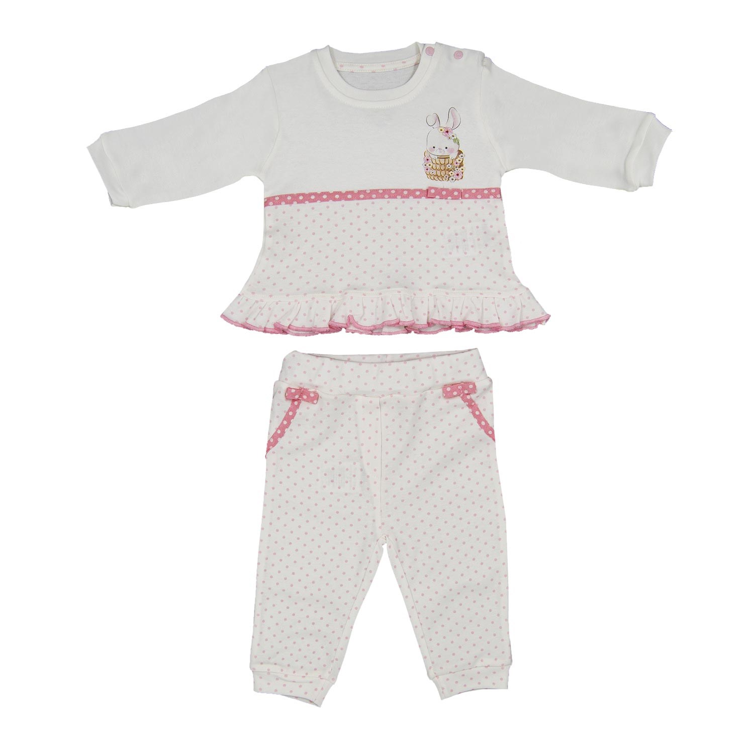 Bebengo Tavşanlı 2'li Bebek Takımı TKK5032 Ekru