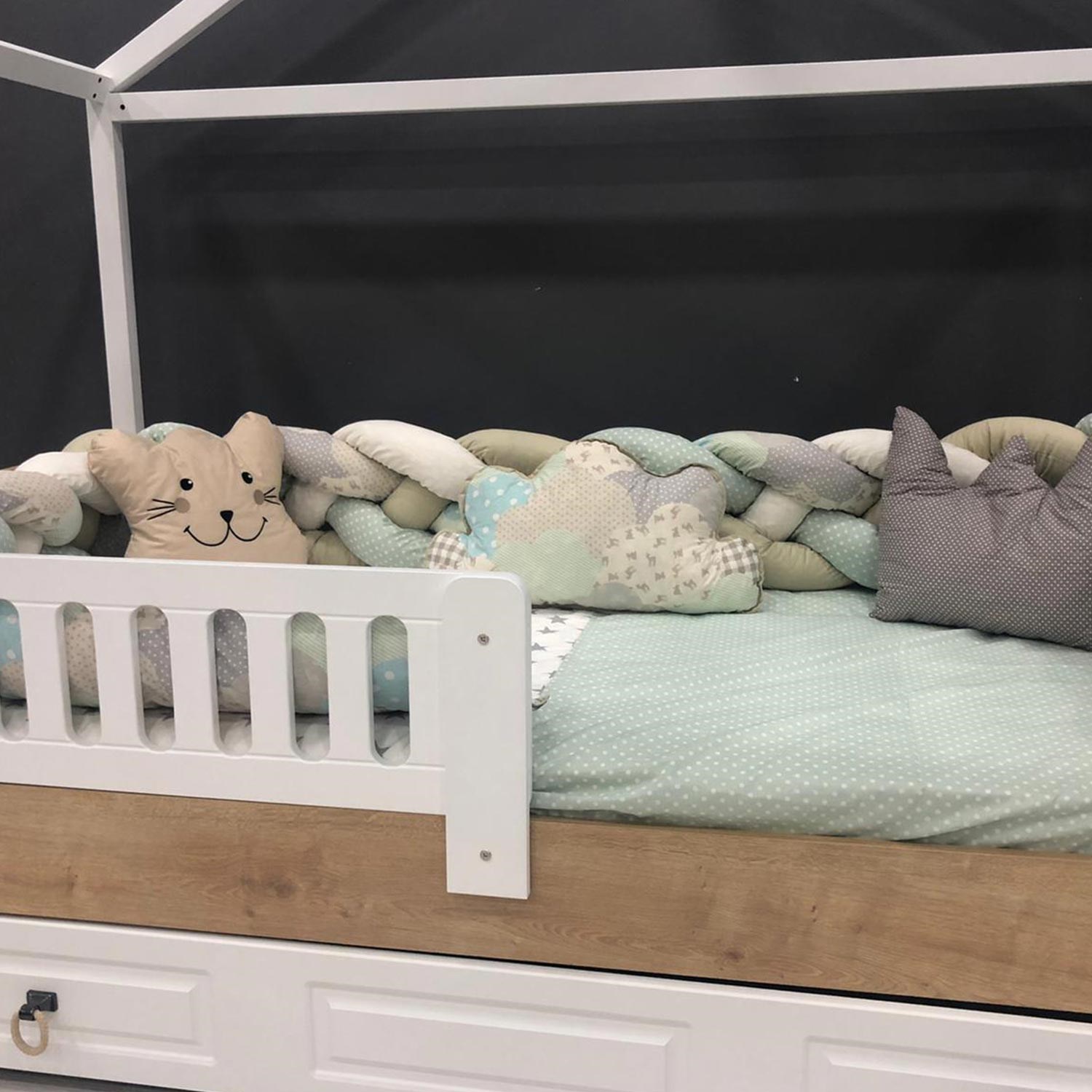 Mini Baby Örgülü Uyku Seti 90x190 cm Bej