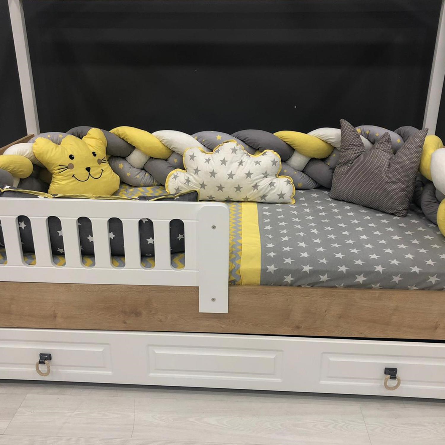 Mini Baby Örgülü Uyku Seti 100x200 cm Sarı