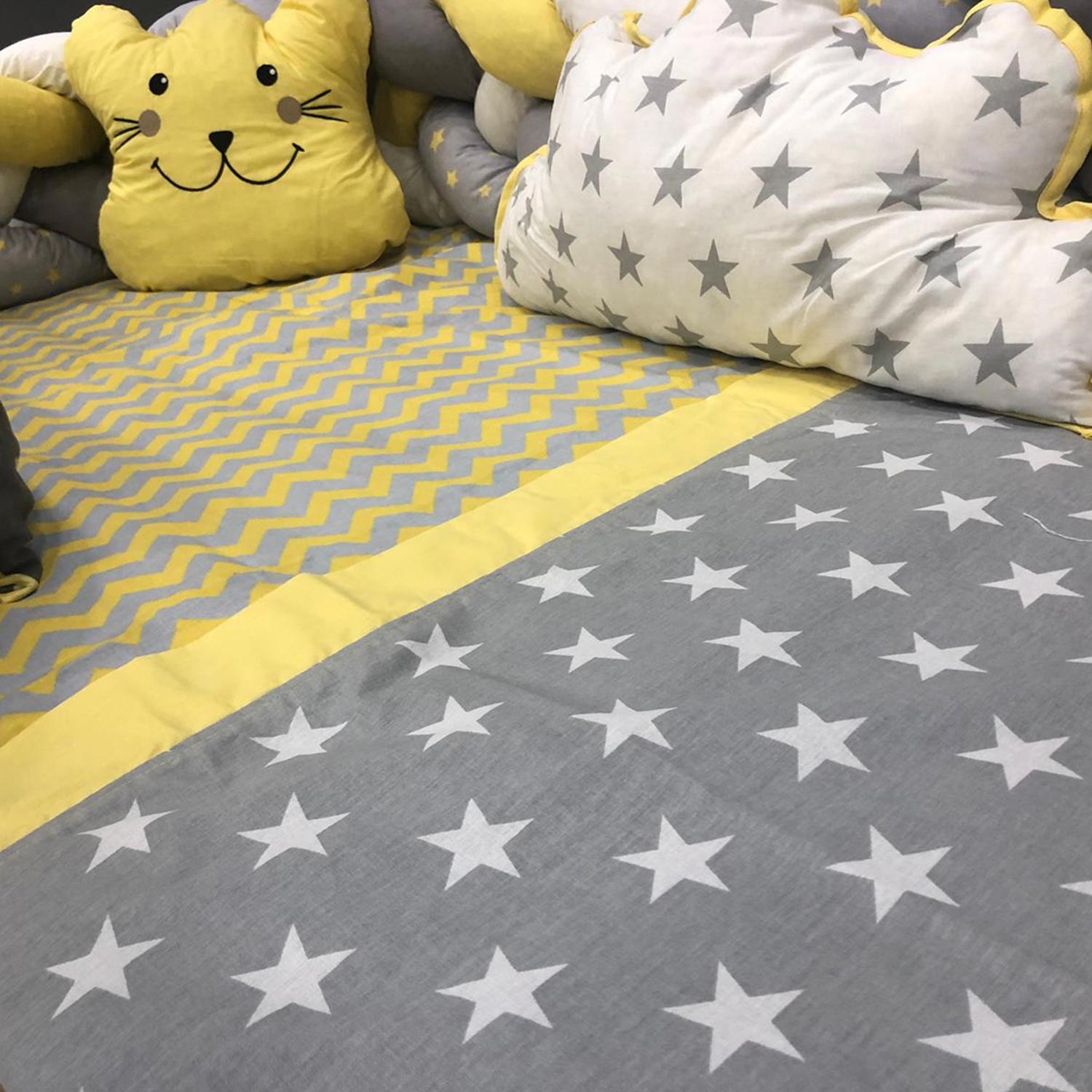 Mini Baby Örgülü Uyku Seti 100x200 cm Sarı