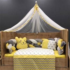 Mini Baby Örgülü Uyku Seti 70x130 cm Sarı