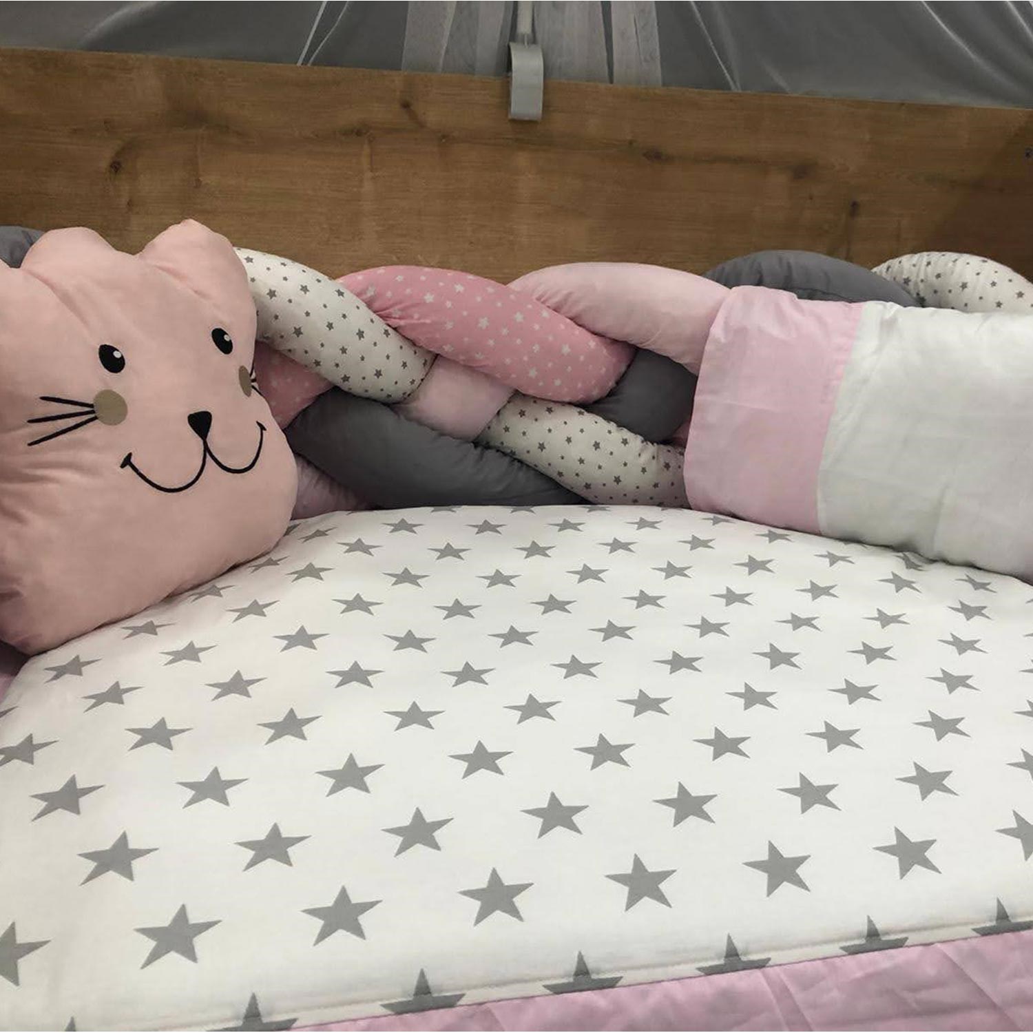 Mini Baby Örgülü Uyku Seti 80x130 cm Pembe