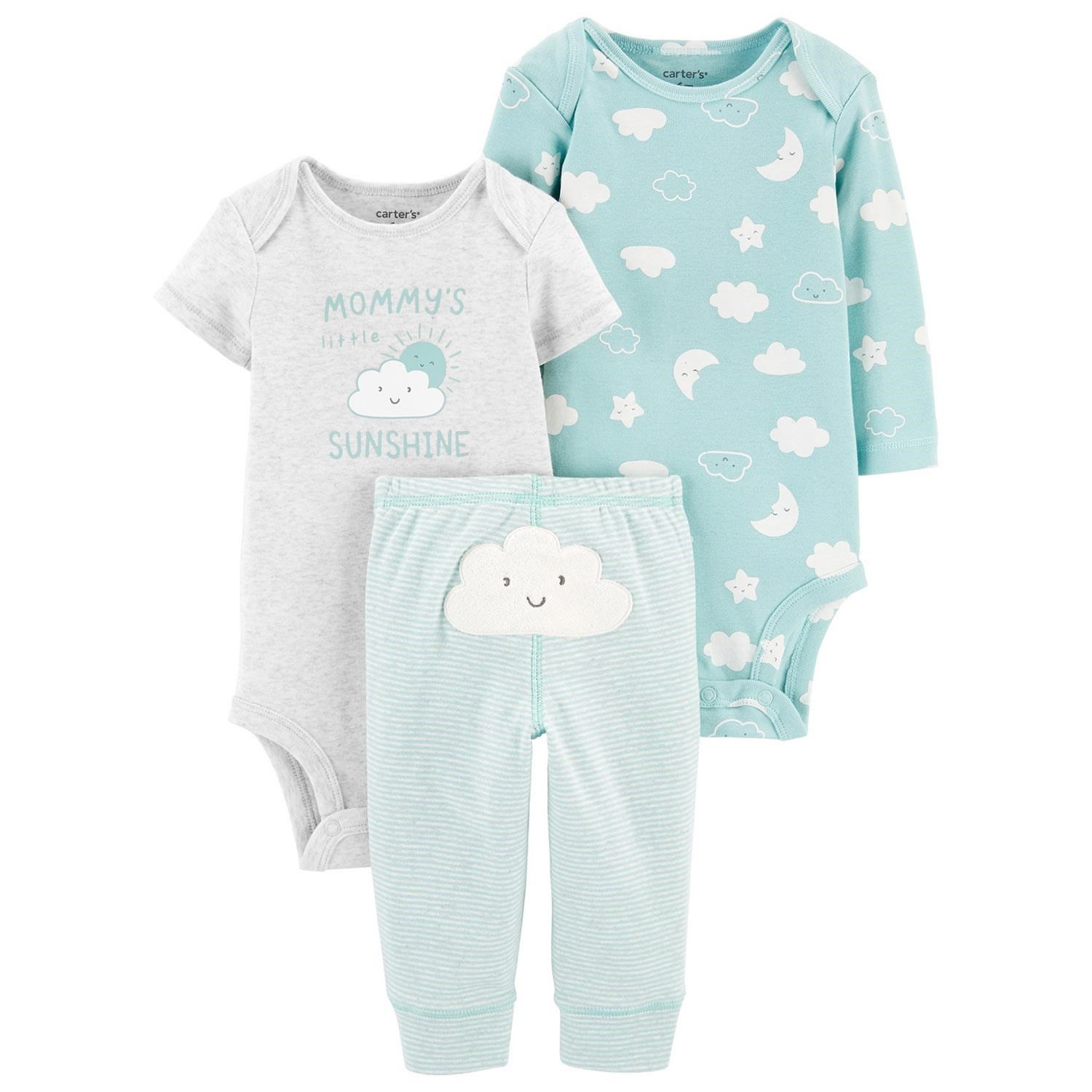 Carter's Layette 3'lü Bebek Takımı 1I734010 Yeşil