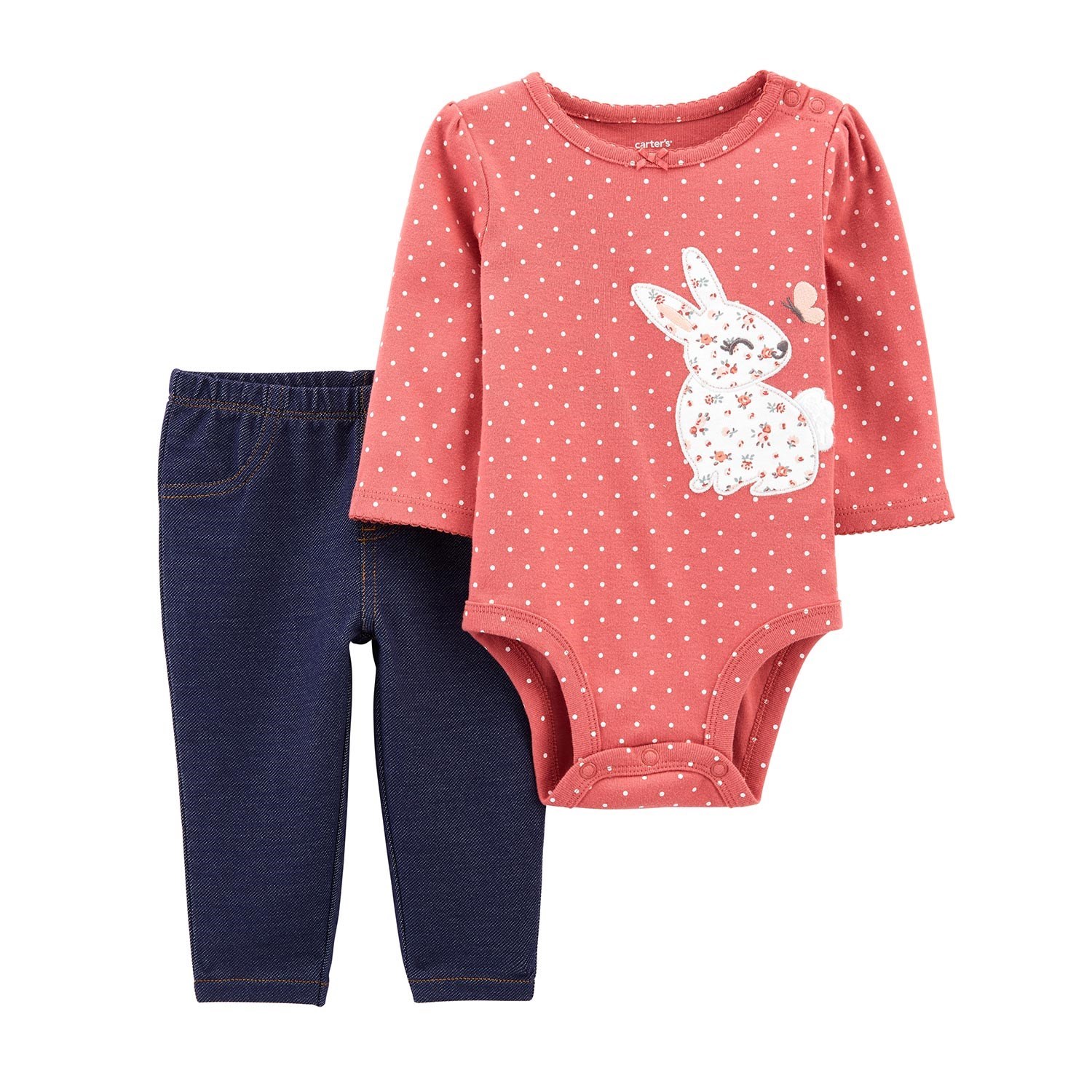 Carter's Tavşan 2'li Bebek Takımı 1J199910 Lacivert-Pembe