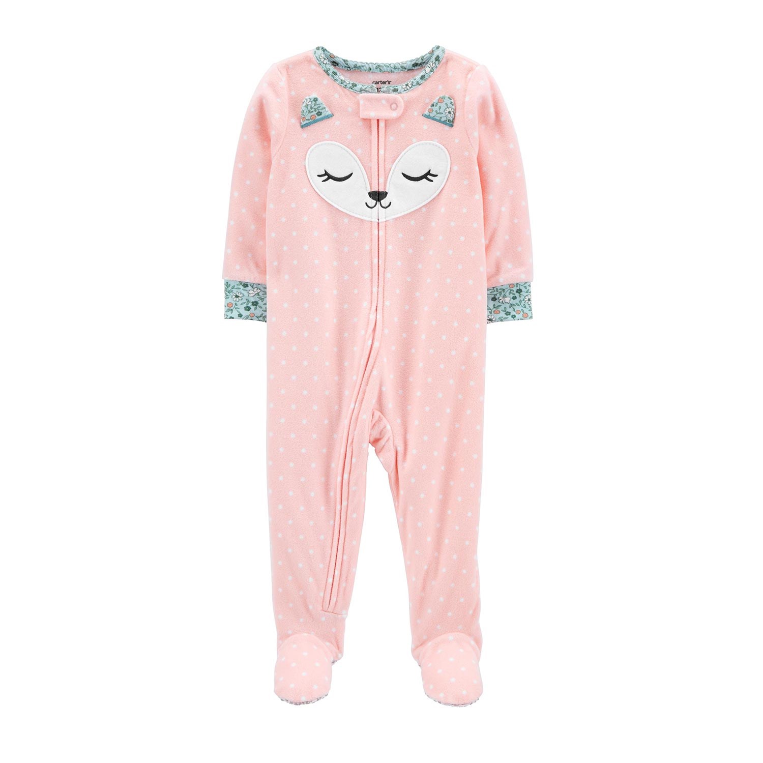 Carter's Polarlı Bebek  Pijama Tulumu 1J232710 Pembe