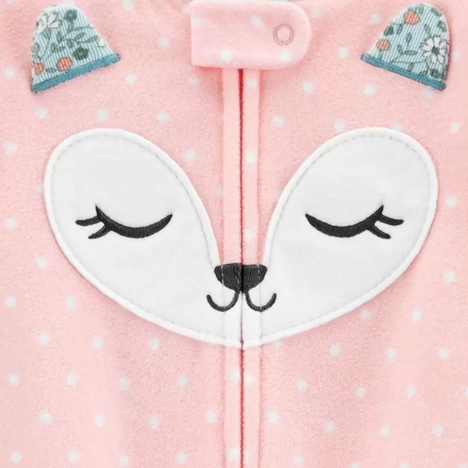 Carter's Polarlı Bebek  Pijama Tulumu 1J232710 Pembe