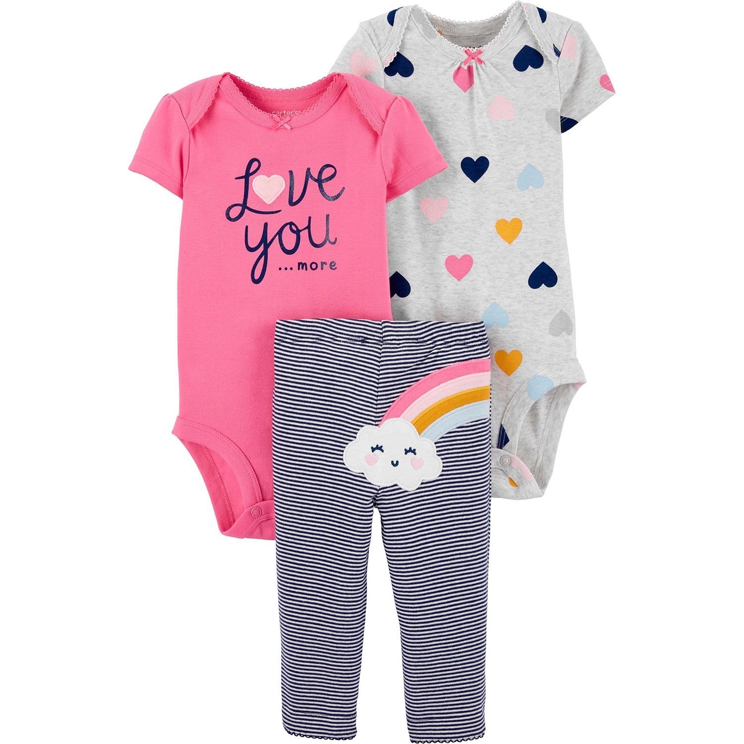 Carter's Layette 3'lü Bebek Takımı 1J560010 Pembe