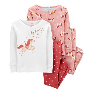 Carter's 4'lü Çocuk Pijama Takımı 2J115710 Beyaz-Pembe