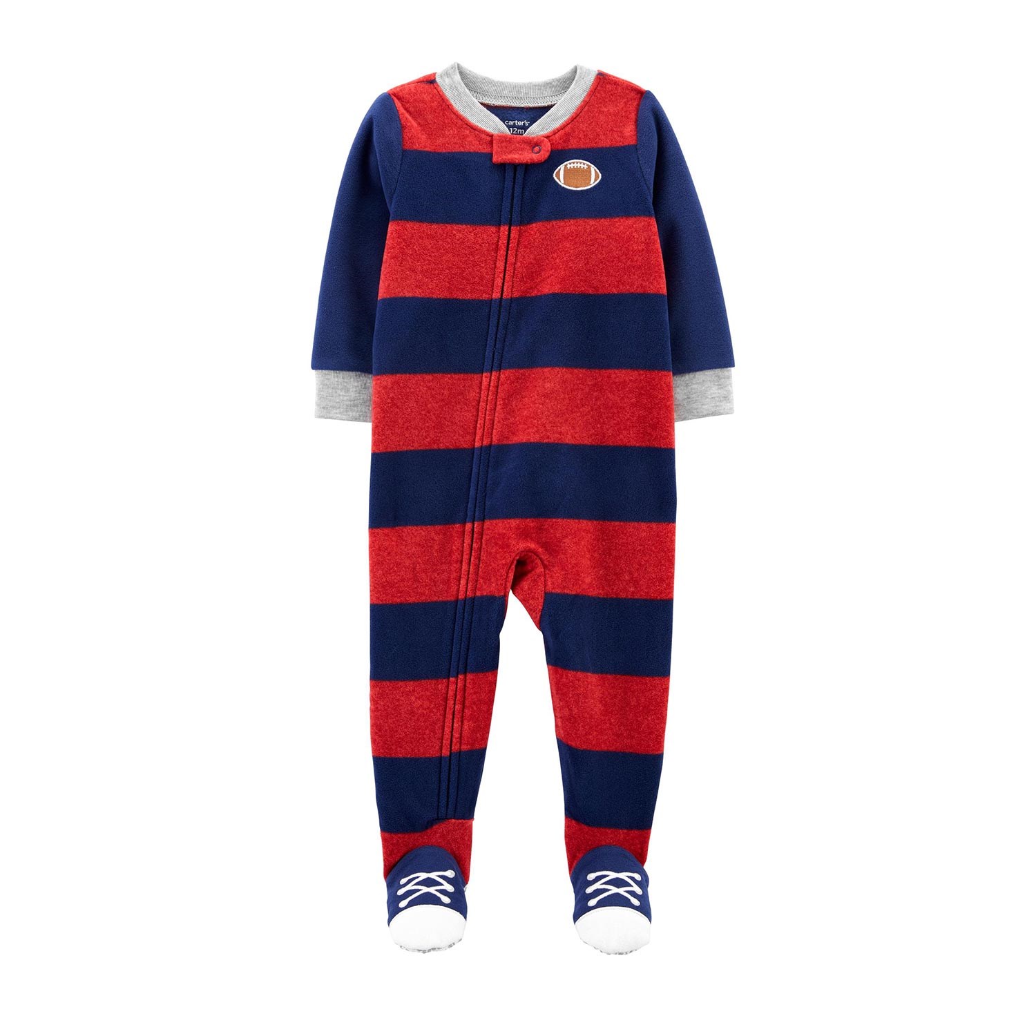Carter's Patikli Polar Pijama Tulumu 2J187710 Kırmızı-Lacivert