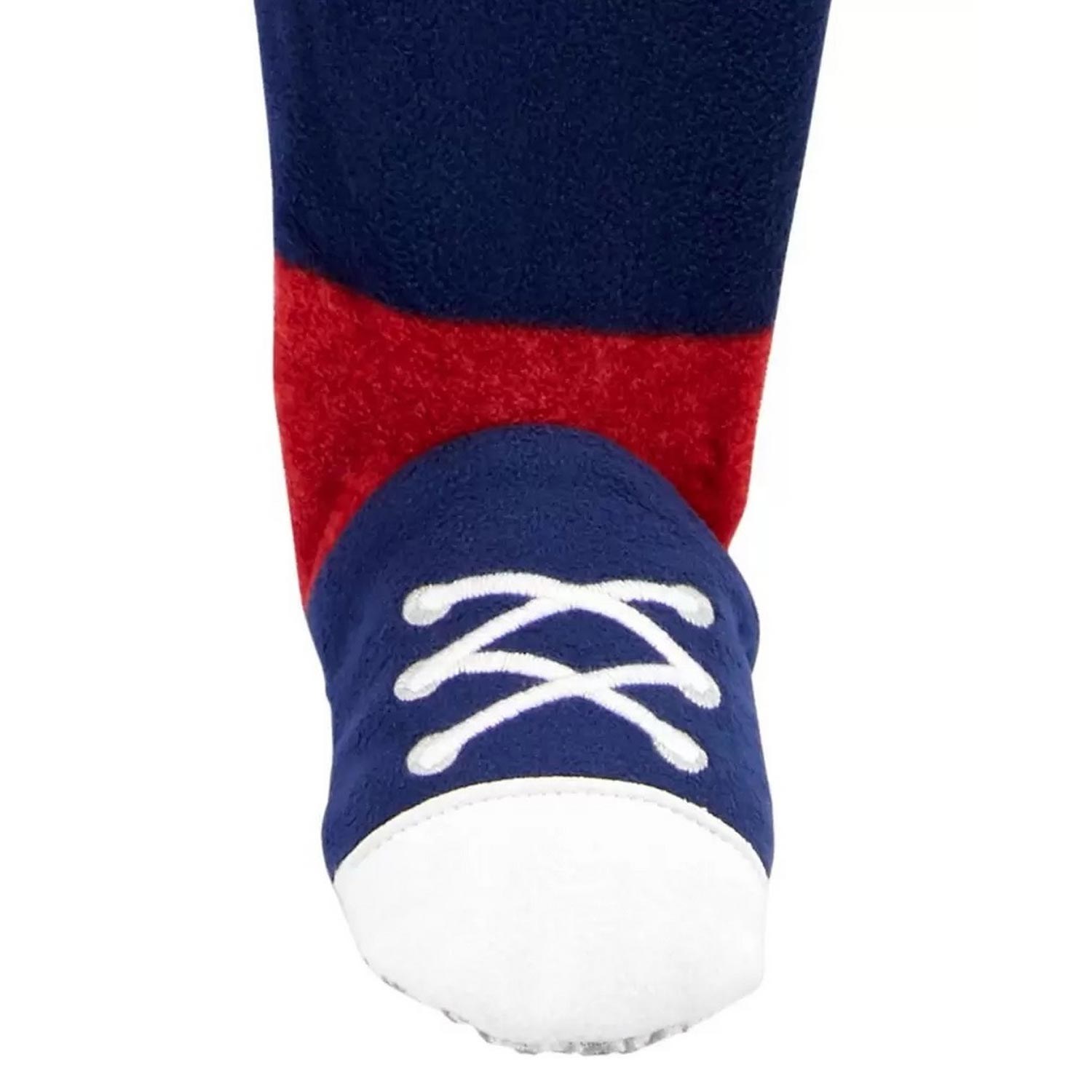 Carter's Patikli Polar Pijama Tulumu 2J187710 Kırmızı-Lacivert