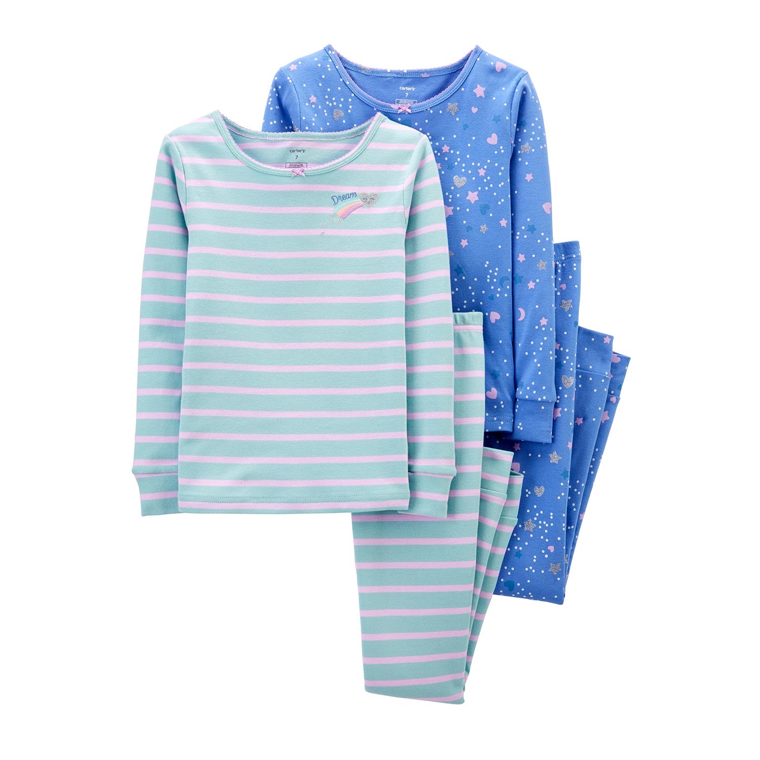 Carter's 4'lü Çocuk Pijama Takımı 3J117410 Mavi-Yeşil