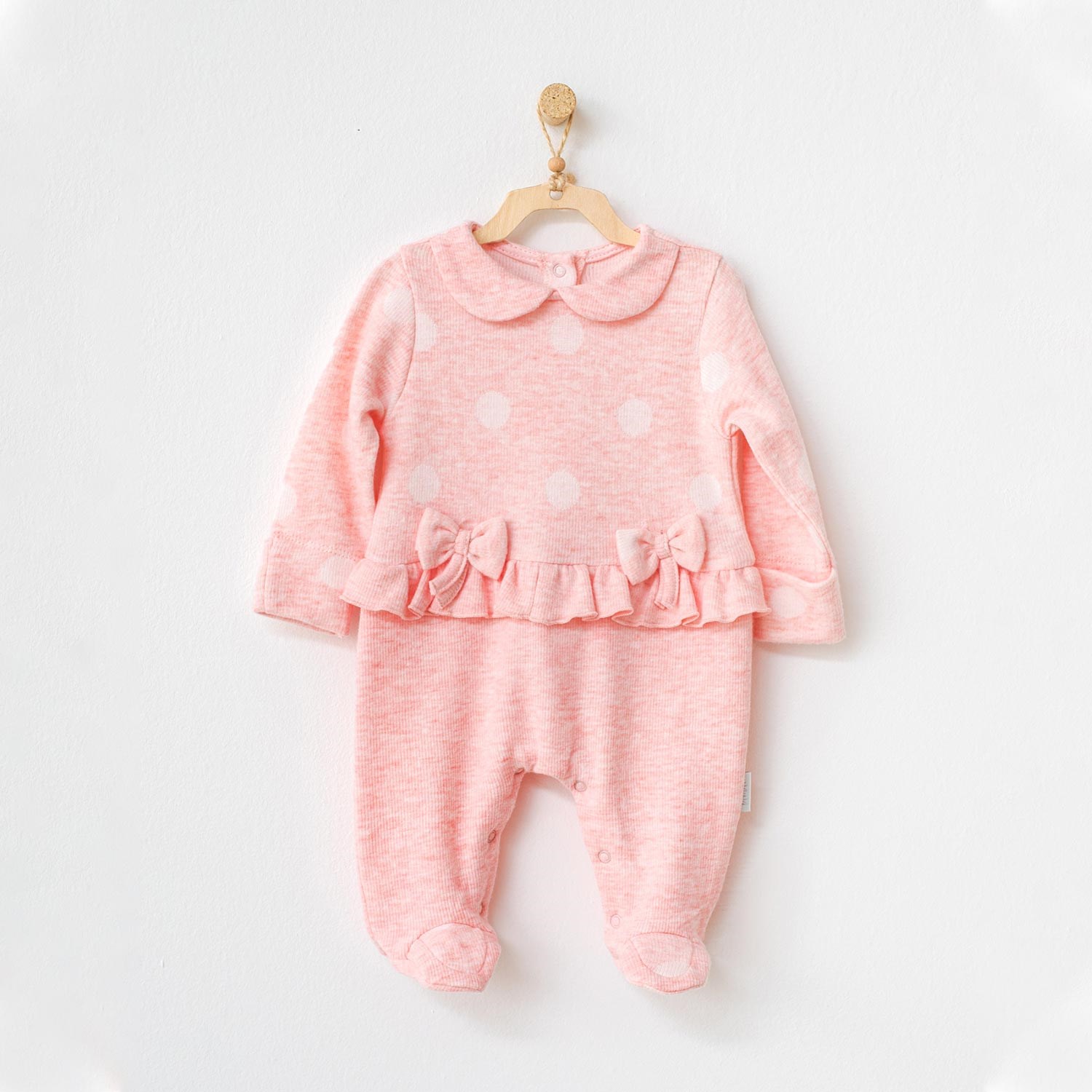 Andywawa Romper Patikli Bebek Tulumu AC21133 Pembe