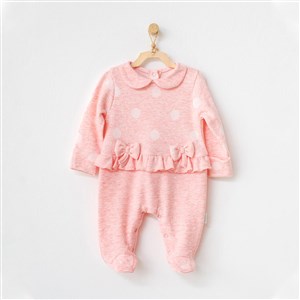 Andywawa Romper Patikli Bebek Tulumu AC21133 Pembe