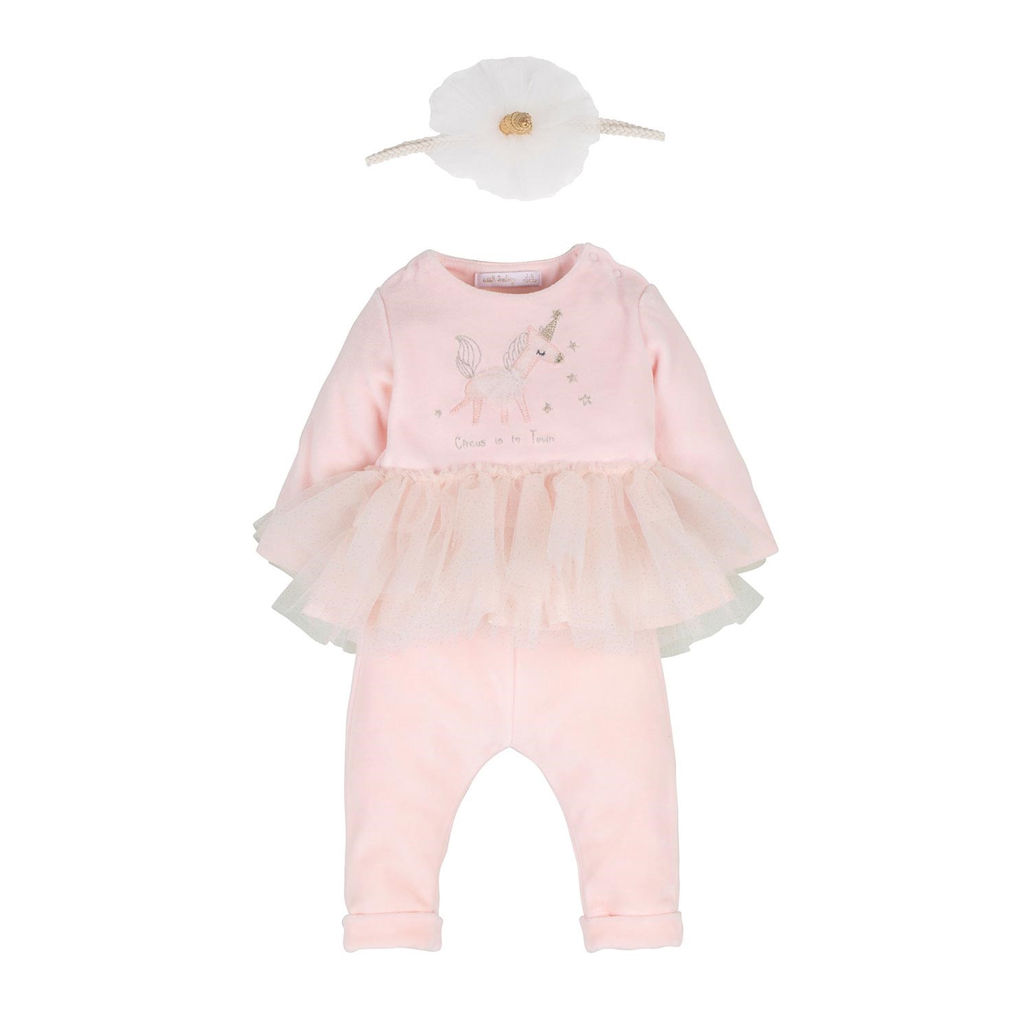 İdilbaby Unicorn 3'lü Bebek Takımı 14137 Somon