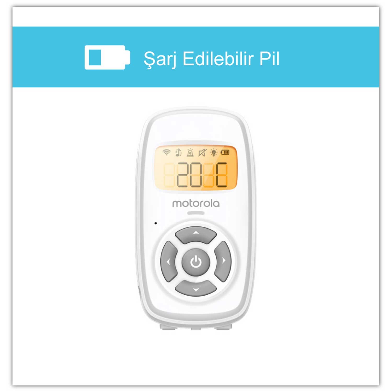Motorola MBP24 Dect Dijital Bebek Telsizi Beyaz