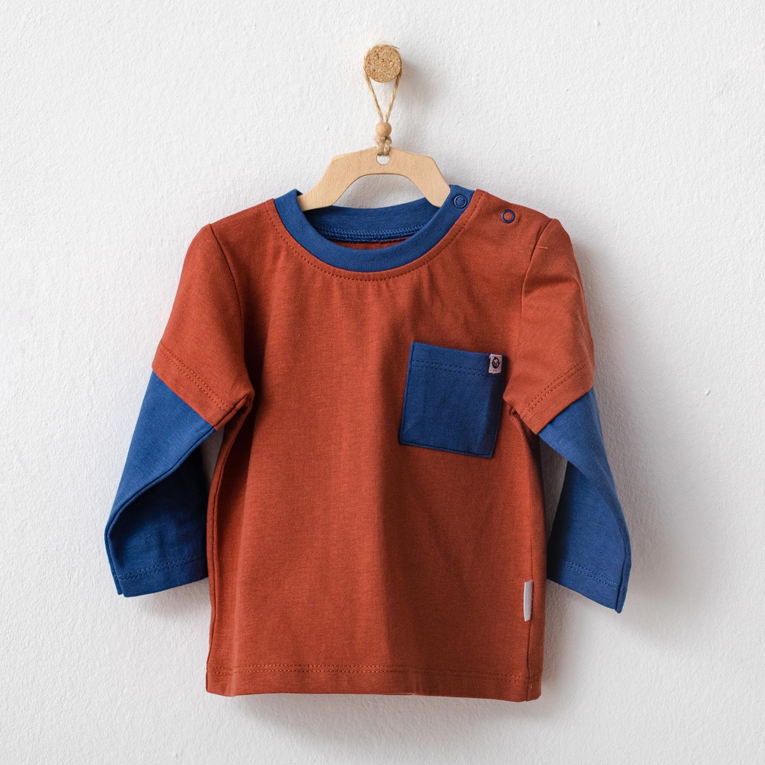 Andywawa Uzun Kollu Kamp Ayısı Bebek Tshirt AC21082 Kahverengi