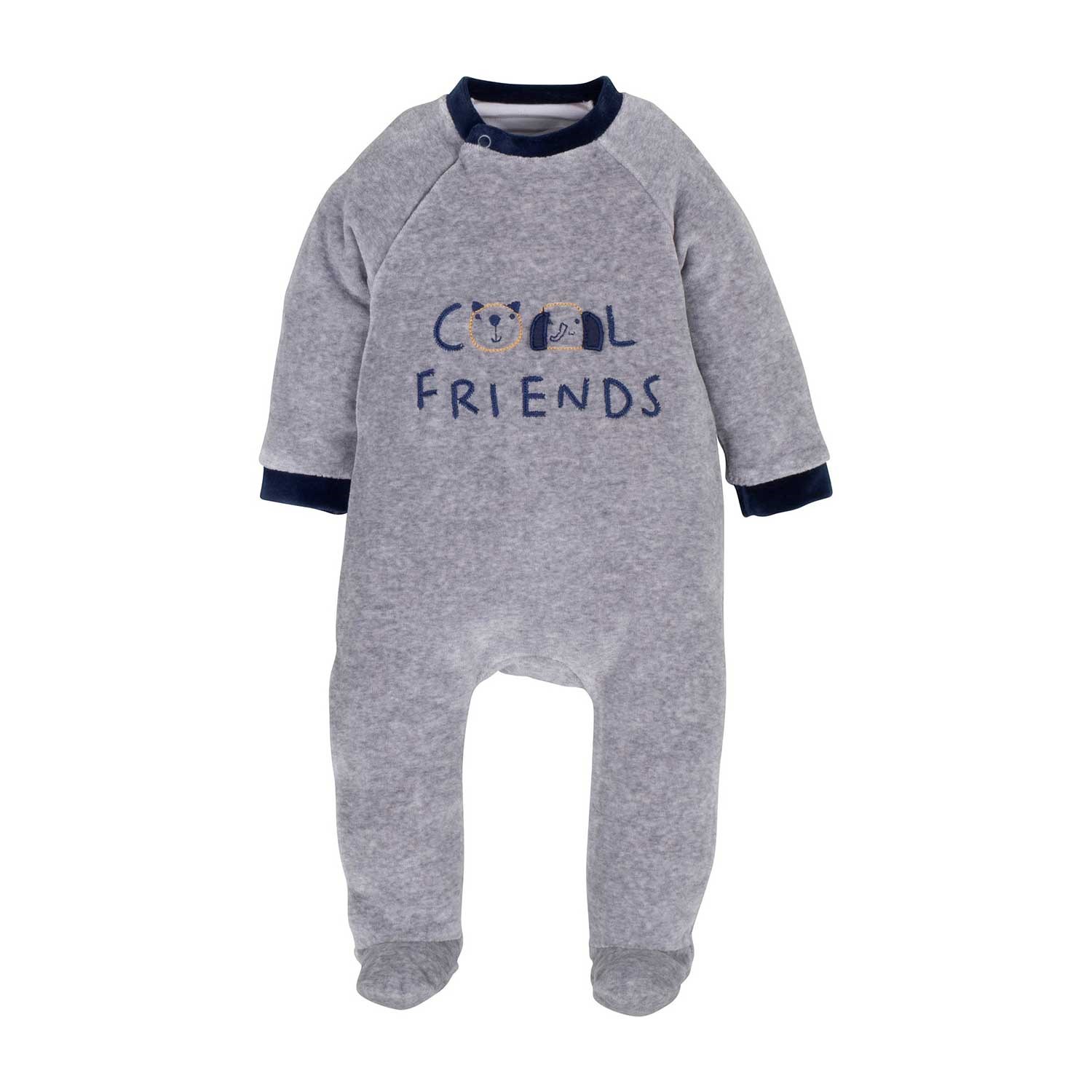 İdil Baby Patikli Bebek Tulumu 14220 Gri