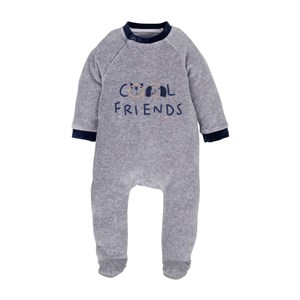 İdil Baby Patikli Bebek Tulumu 14220 Gri