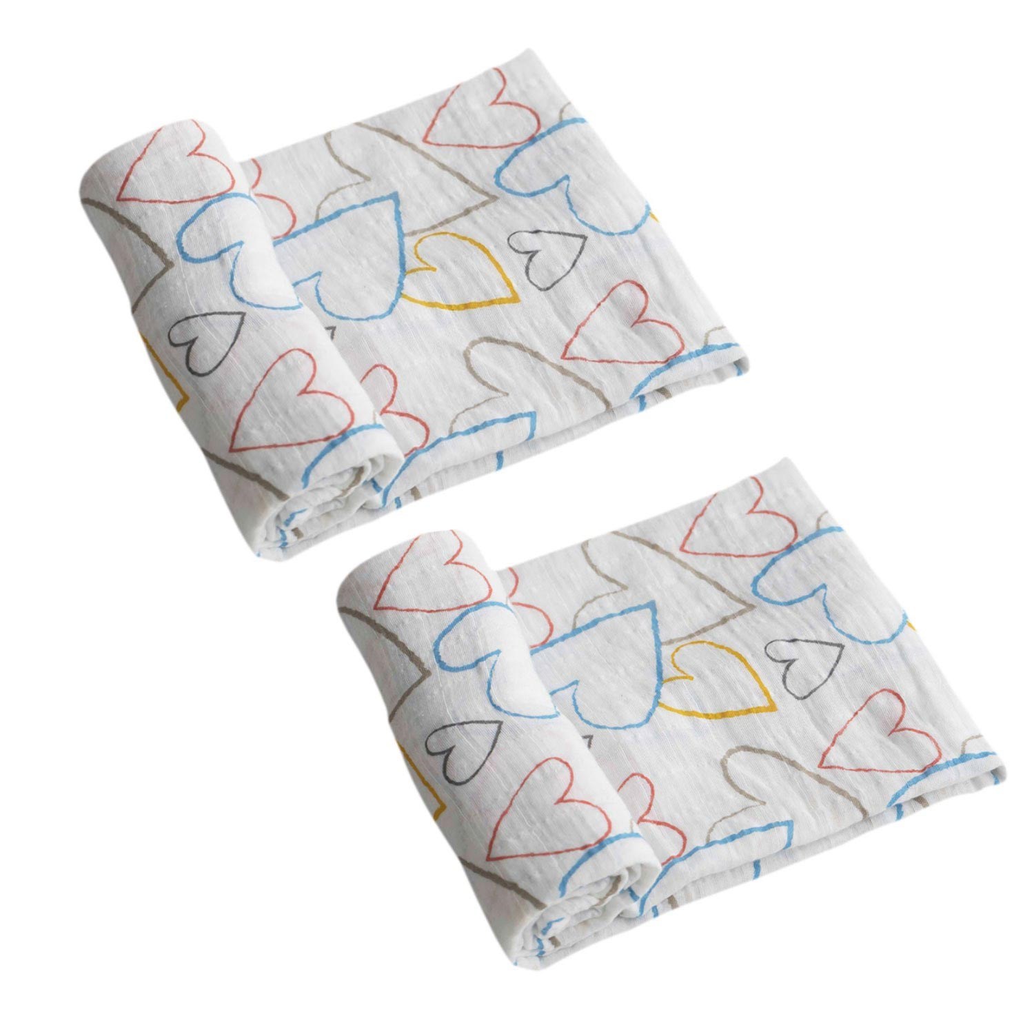  Momeasy İkili Müslin Örtü 100x120 201 Mavi