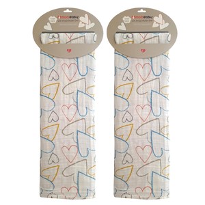  Momeasy İkili Müslin Örtü 100x120 201 Mavi
