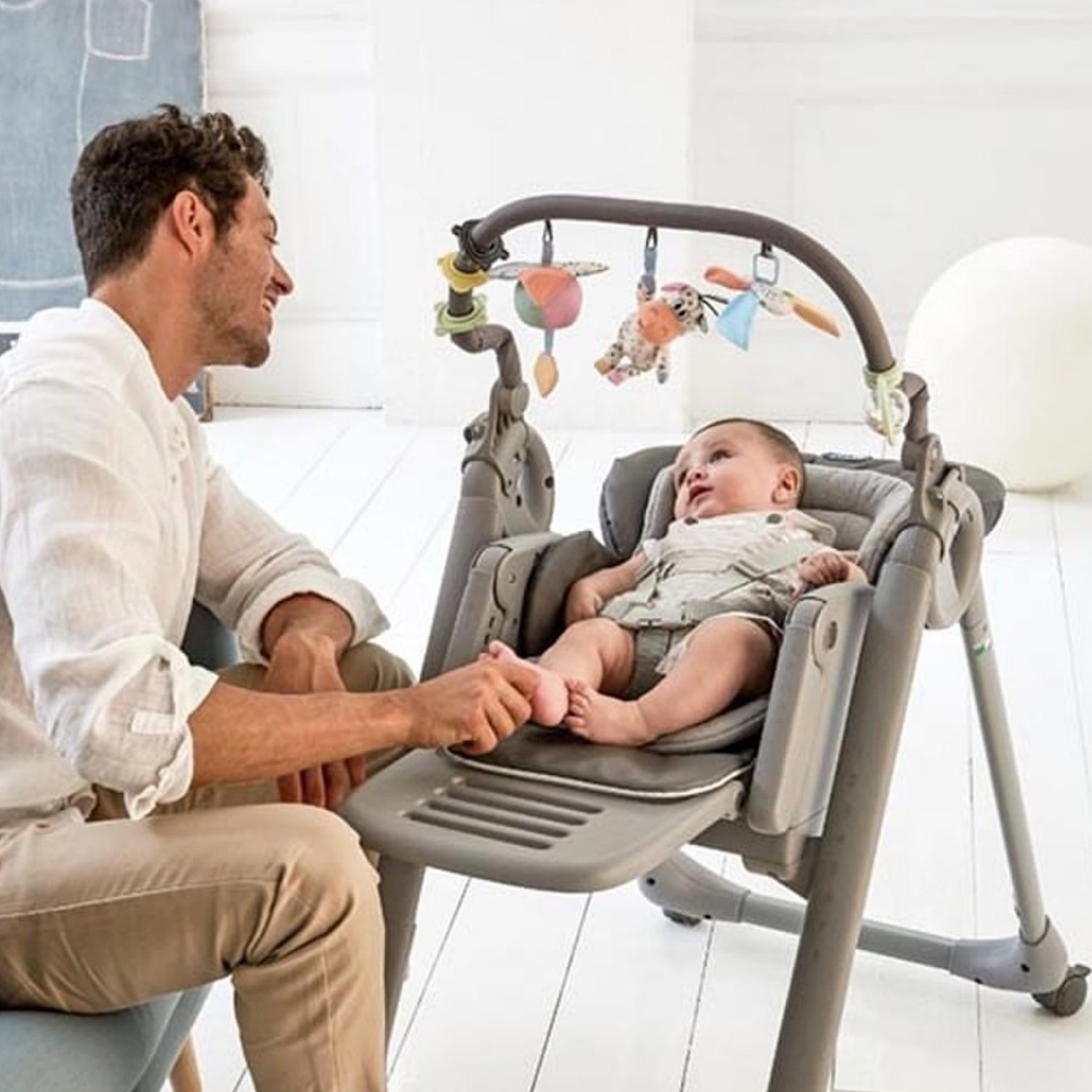 Chicco Polly Magic Relax Bebek Mama Sandalyesi Grey Melange
