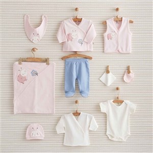 Nenny Baby Lady Bird 10'lu Bebek Hastane Çıkış Seti 145 Pembe