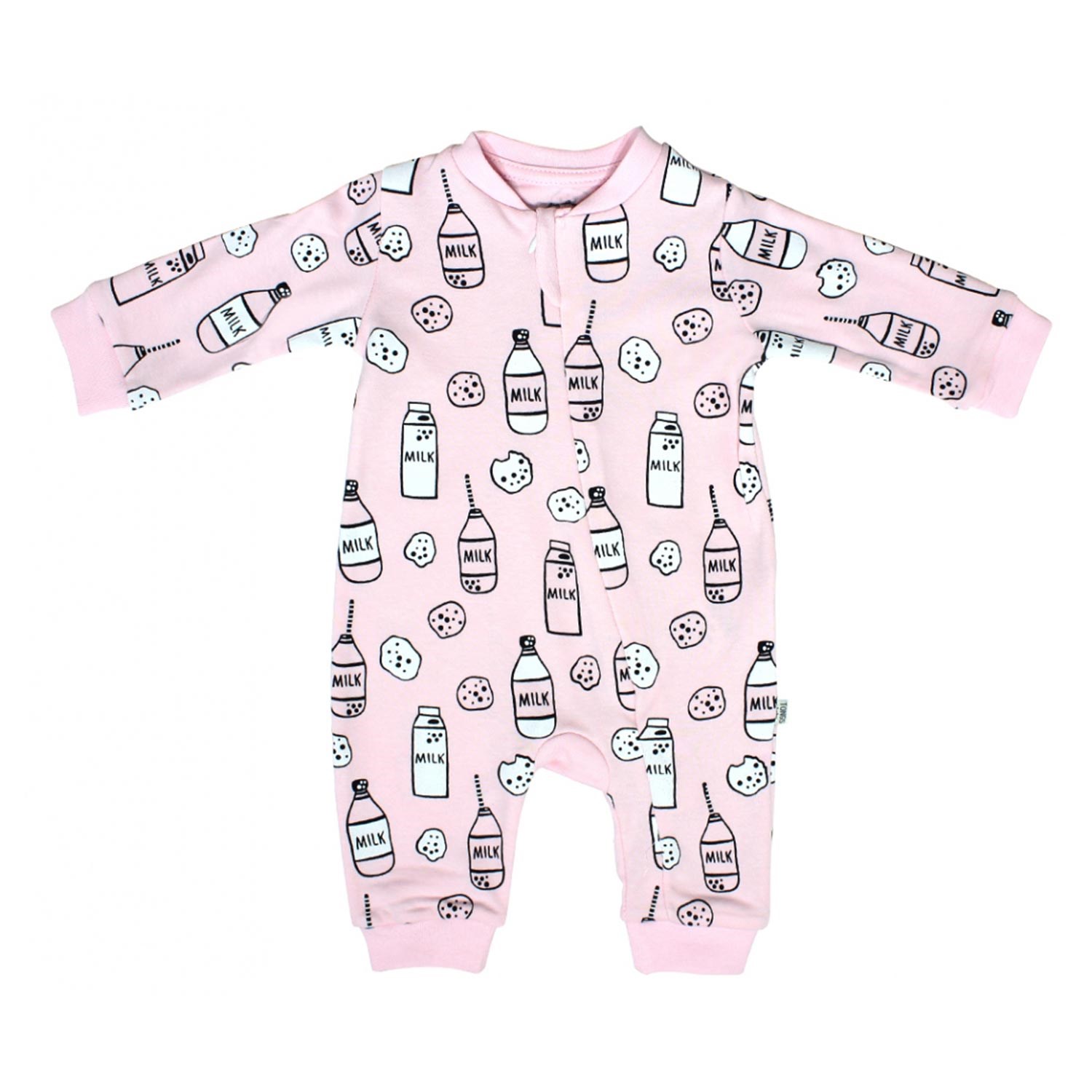 Tongs Baby Milk Fermuarlı Bebek Tulumu 3611 Pembe