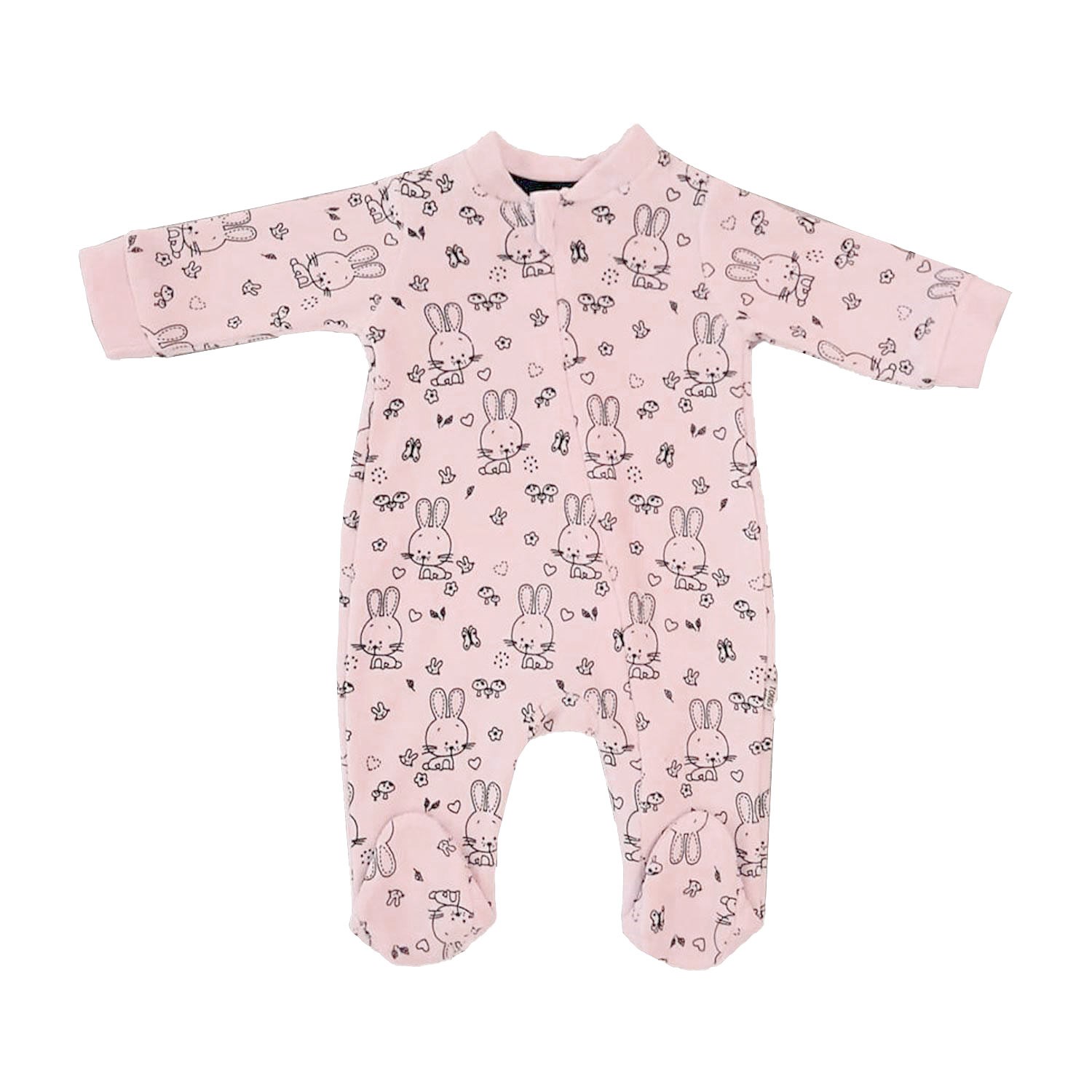 Tongs Baby Tavşanlı Patikli Bebek Tulumu 3619 Pembe