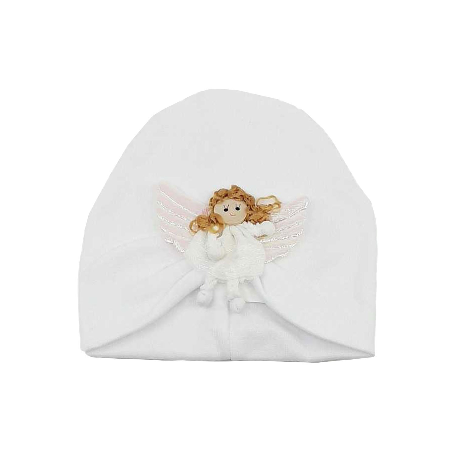 Mini Damla Pileli Bebek Şapkası 44341 Beyaz