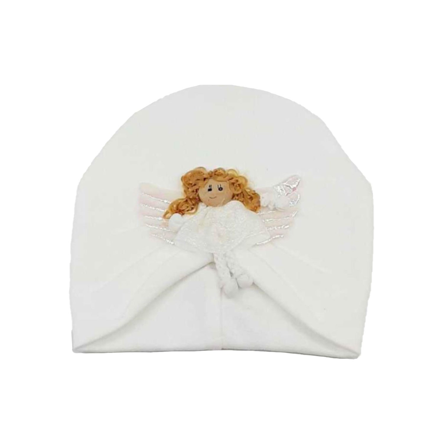 Mini Damla Pileli Bebek Şapkası 44341 Ekru