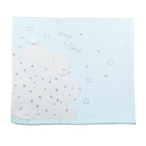 Gaye Bebe Bebek Battaniyesi 85x85 3593 Mavi