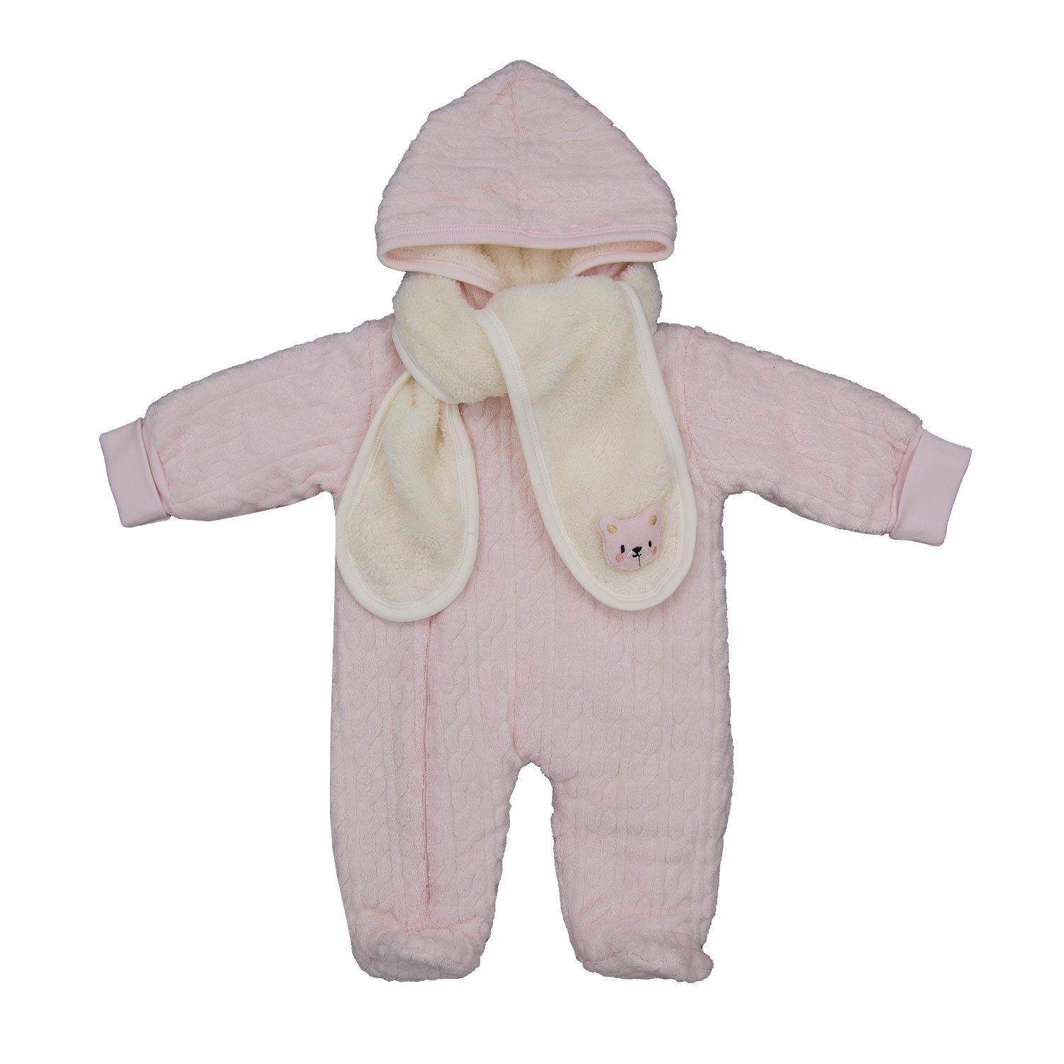 Kardeşler Atkılı Bebek Tulumu 8128 Pembe
