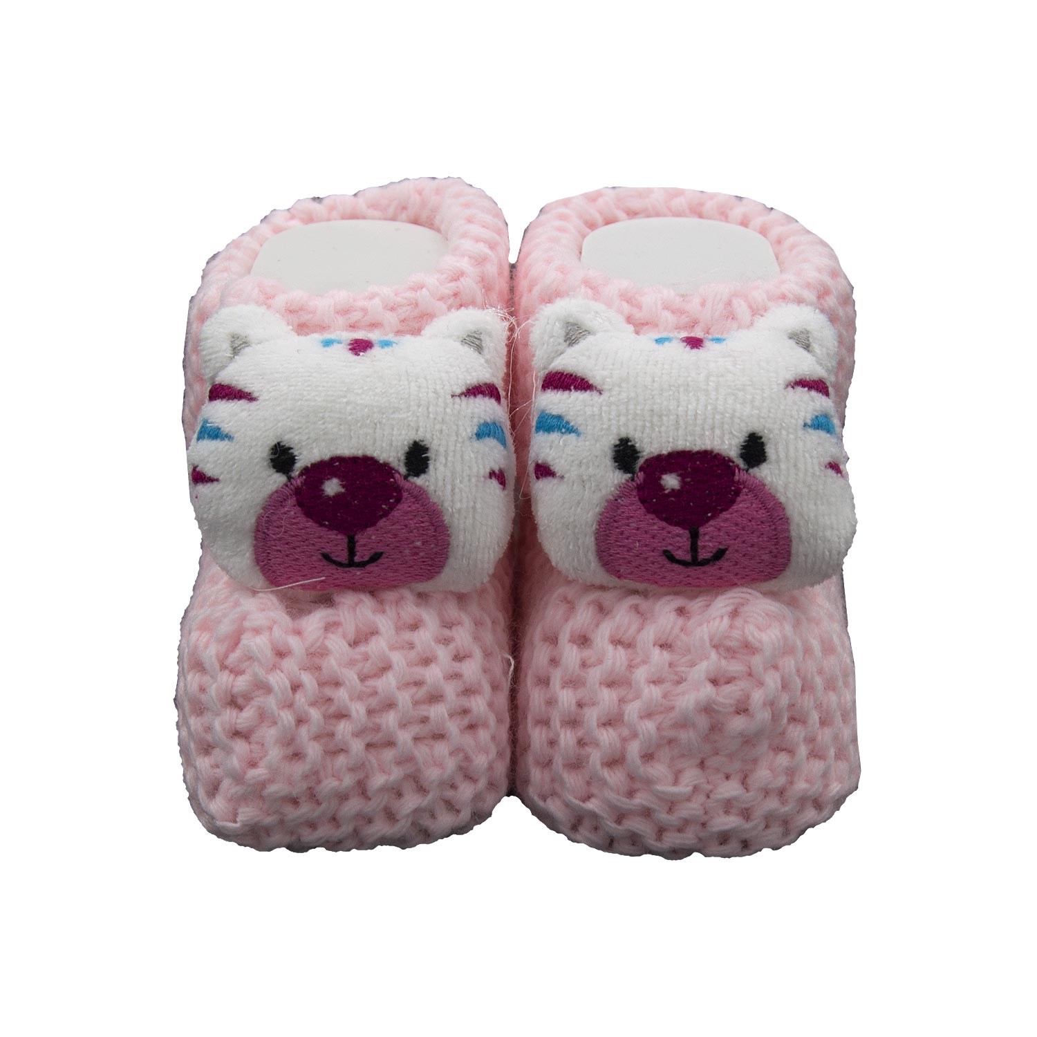Minidamla Çıngıraklı Triko Bebek Patiği 0-6 Ay 44329 Pembe