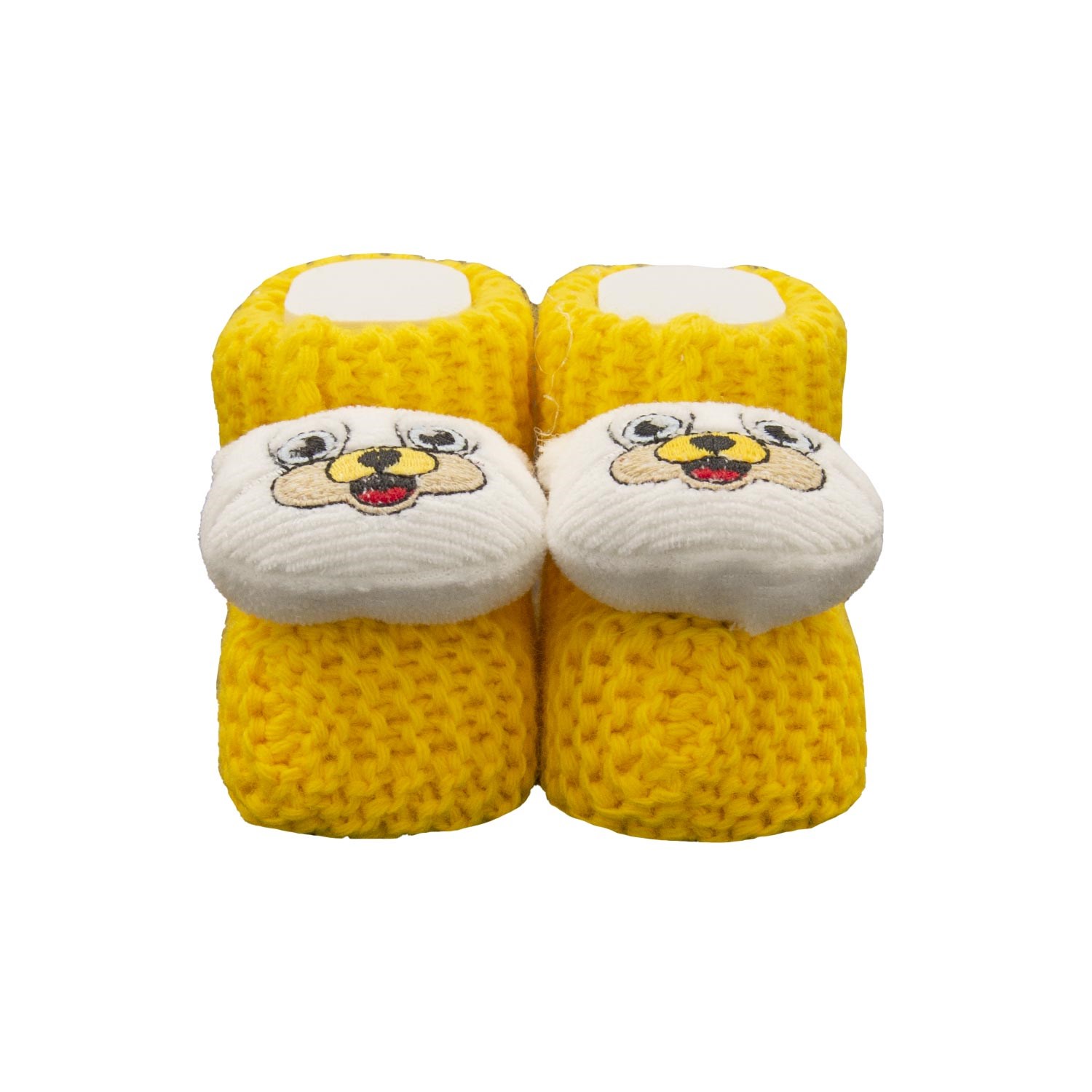 Minidamla Çıngıraklı Triko Bebek Patiği 0-6 Ay 44329 Sarı