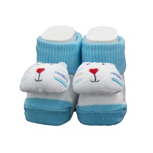 Minidamla Oyuncaklı Soket Bebek Çorap 0-3 Ay 42425 Turkuaz