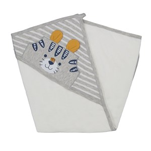 Sebi Bebe Kaplan Baskılı Bebek Banyo Havlusu 80x85 cm 8509 İndigo